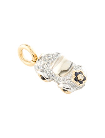 Aaron Basha 18K Diamond & Sapphire Car Charm