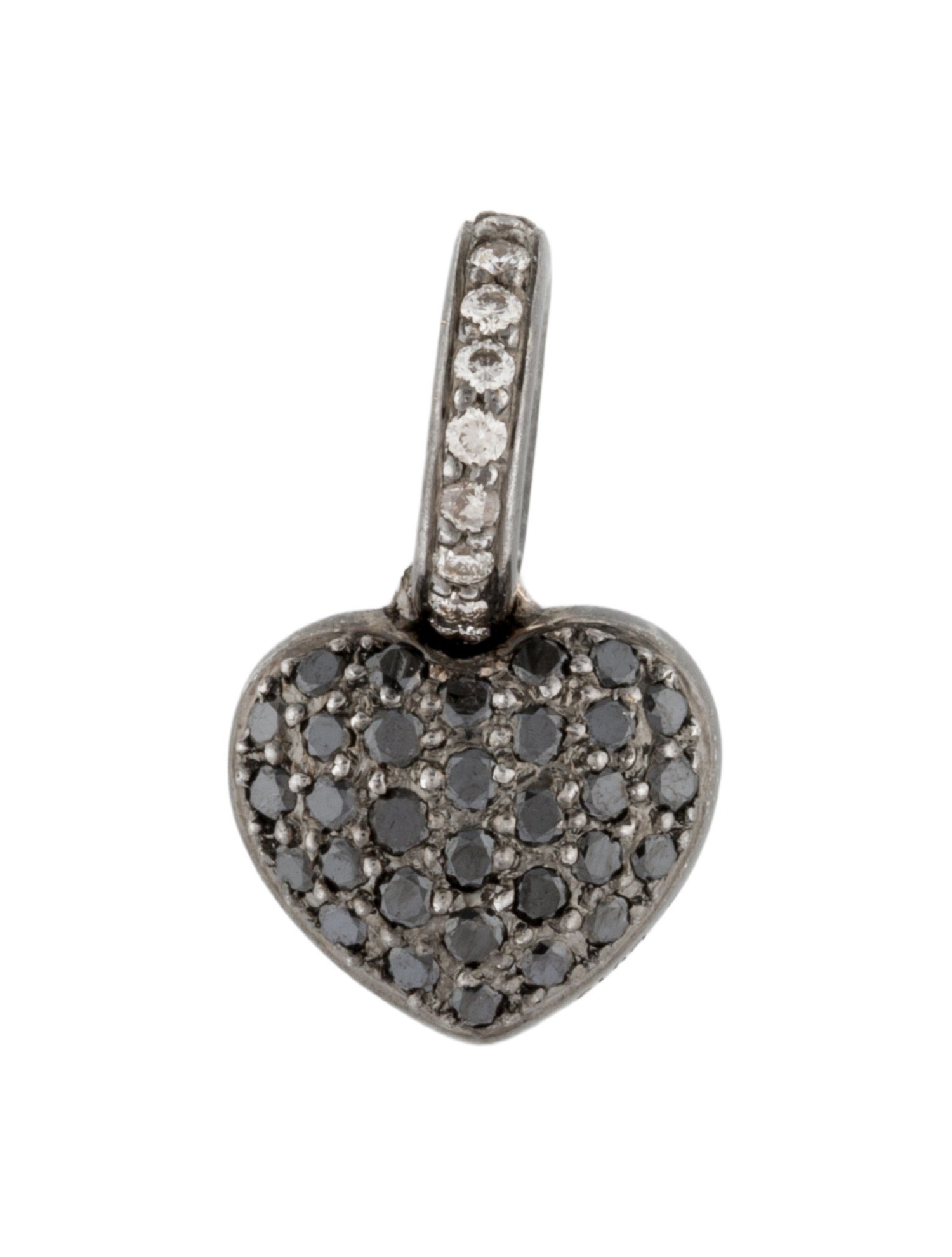 Aaron Basha 18K Diamond Heart Pendant