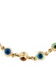 Aaron Basha 18K Small Glass Eye Link Bracelet