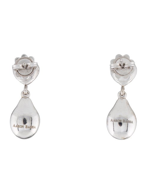 Aaron Basha 18K Diamond & Enamel Ladybug Hear Drop Earrings