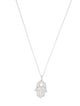 Aaron Basha 18K 1.68ctw Diamond Hamsa Large Pendant w/ Unbranded 14K Necklace