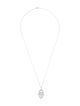 Aaron Basha 18K 1.68ctw Diamond Hamsa Large Pendant w/ Unbranded 14K Necklace