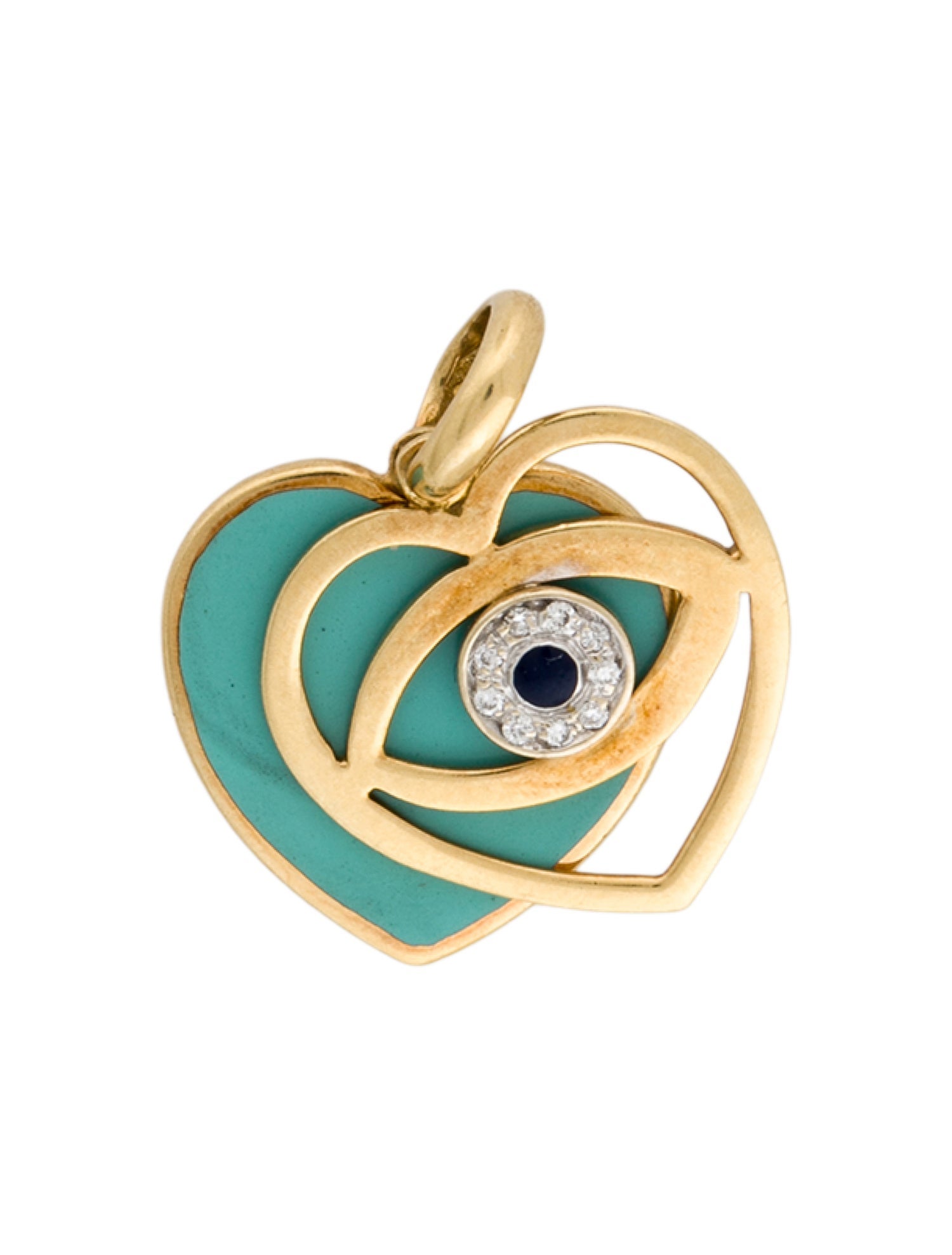 Aaron Basha 18K Diamond Evil Eye Pendant