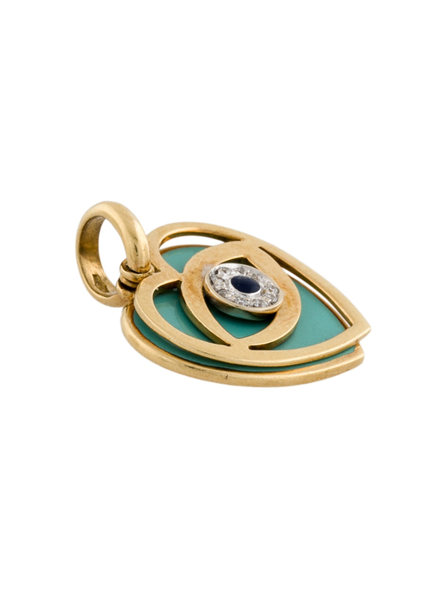 Aaron Basha 18K Diamond Evil Eye Pendant