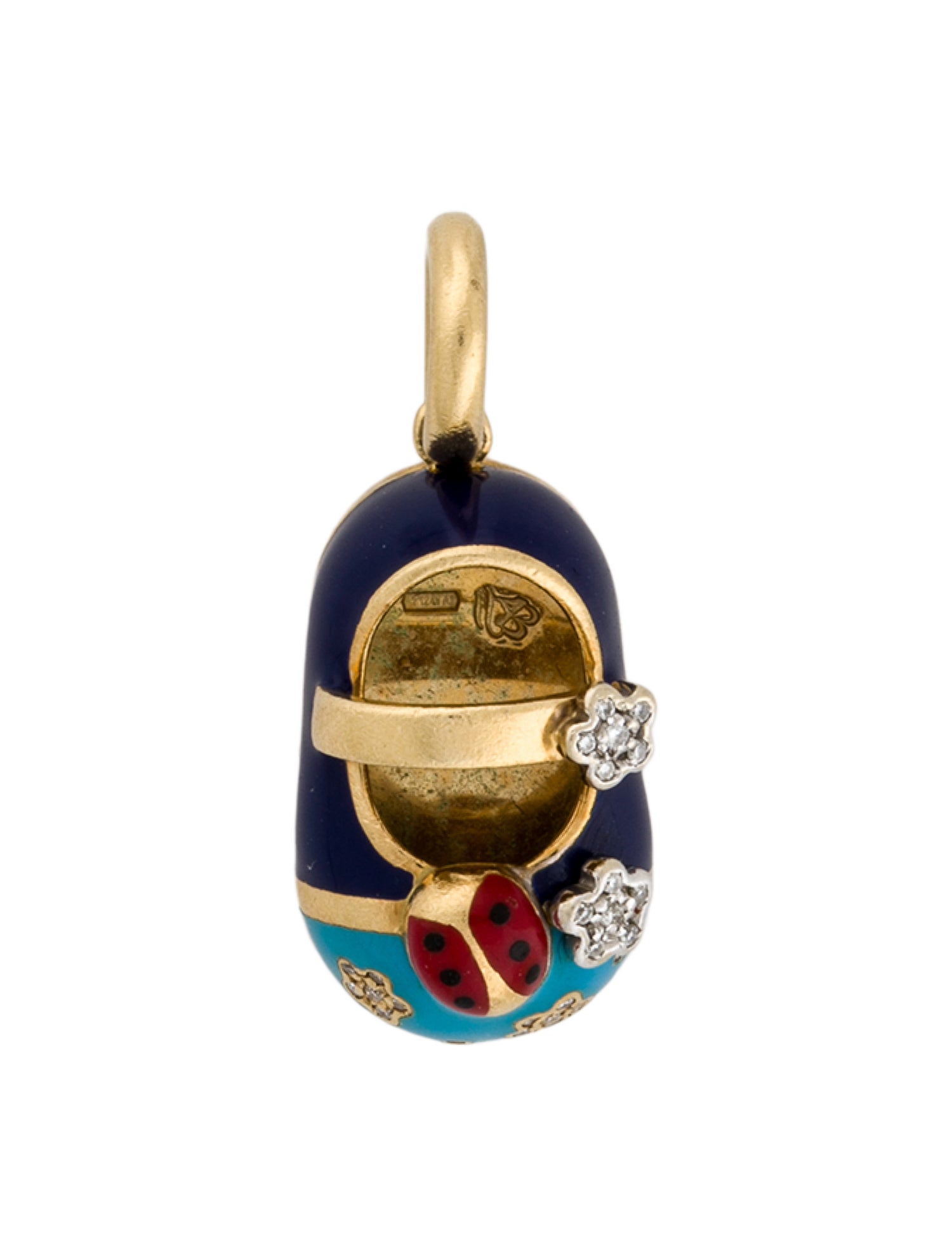 Aaron Basha 18K Ladybug Enamel Shoe Charm