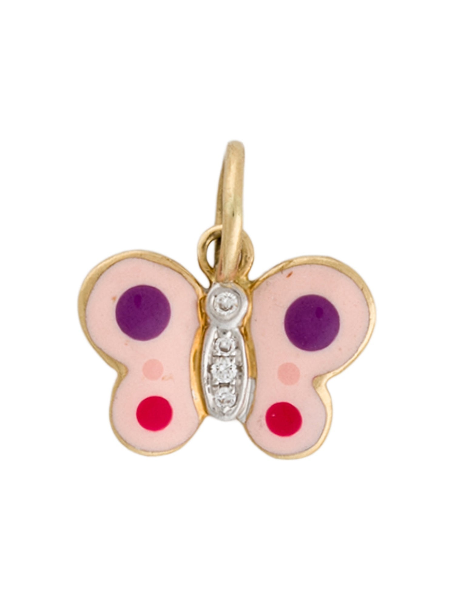 Aaron Basha 18K Diamond Butterfly Pendant