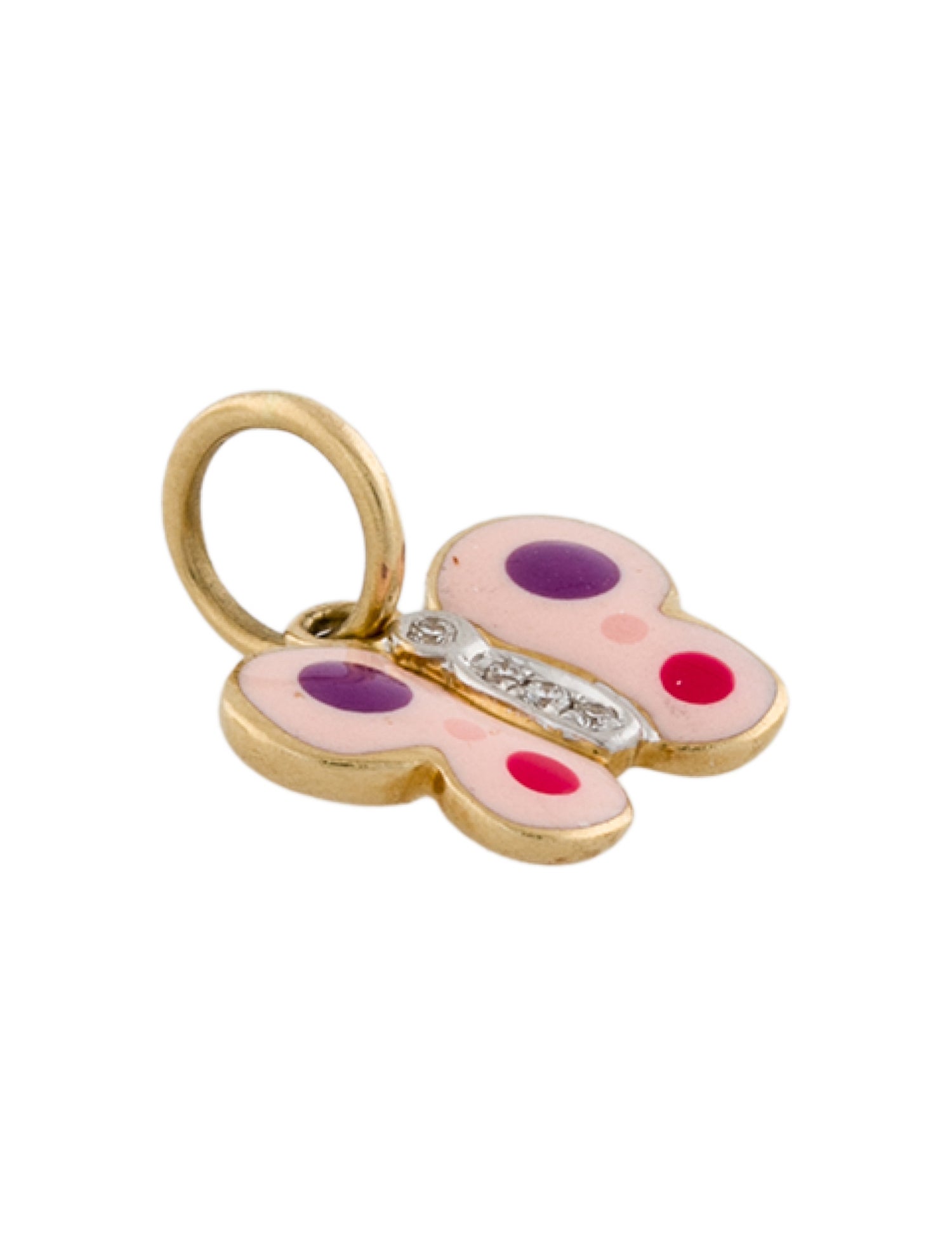 Aaron Basha 18K Diamond Butterfly Pendant