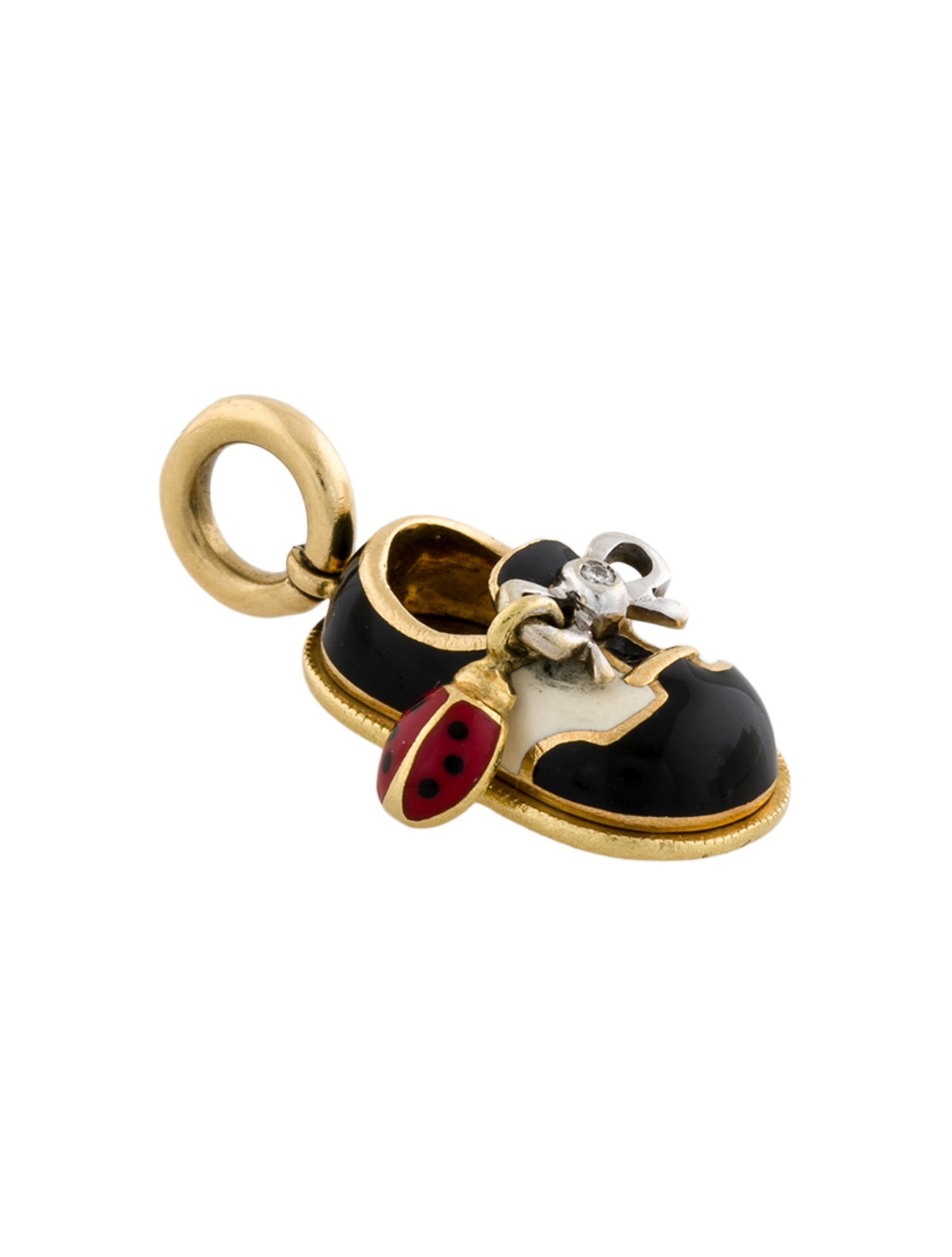 Aaron Basha 18K Diamond Love Bug Shoe Charm
