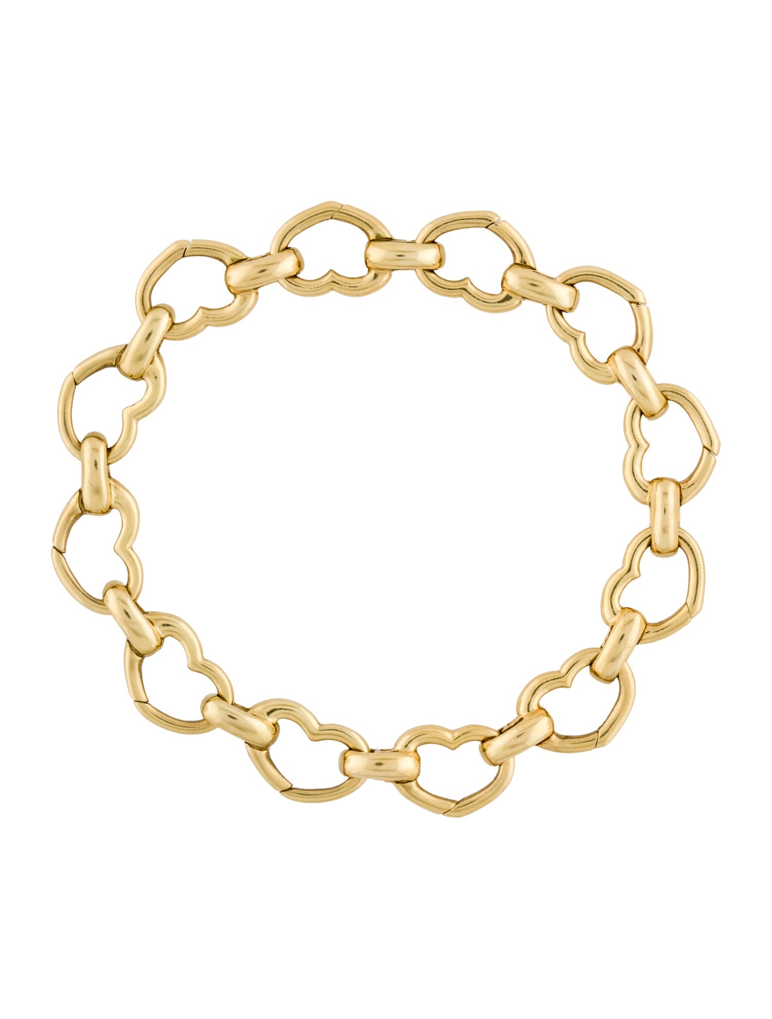 Aaron Basha 18K Heart Shaped Open-Link Bracelet
