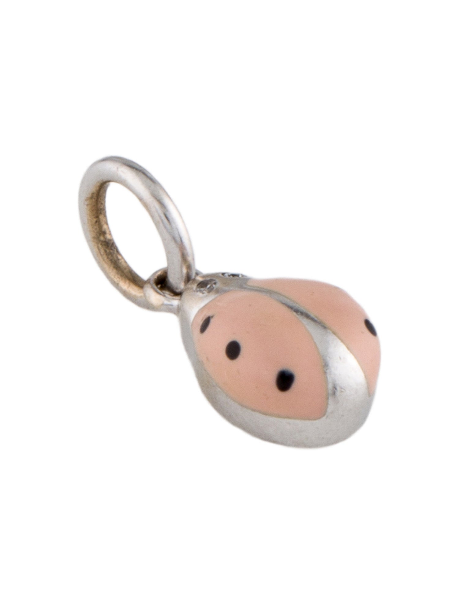 Aaron Basha 18K Enamel Diamond Ladybug Charm