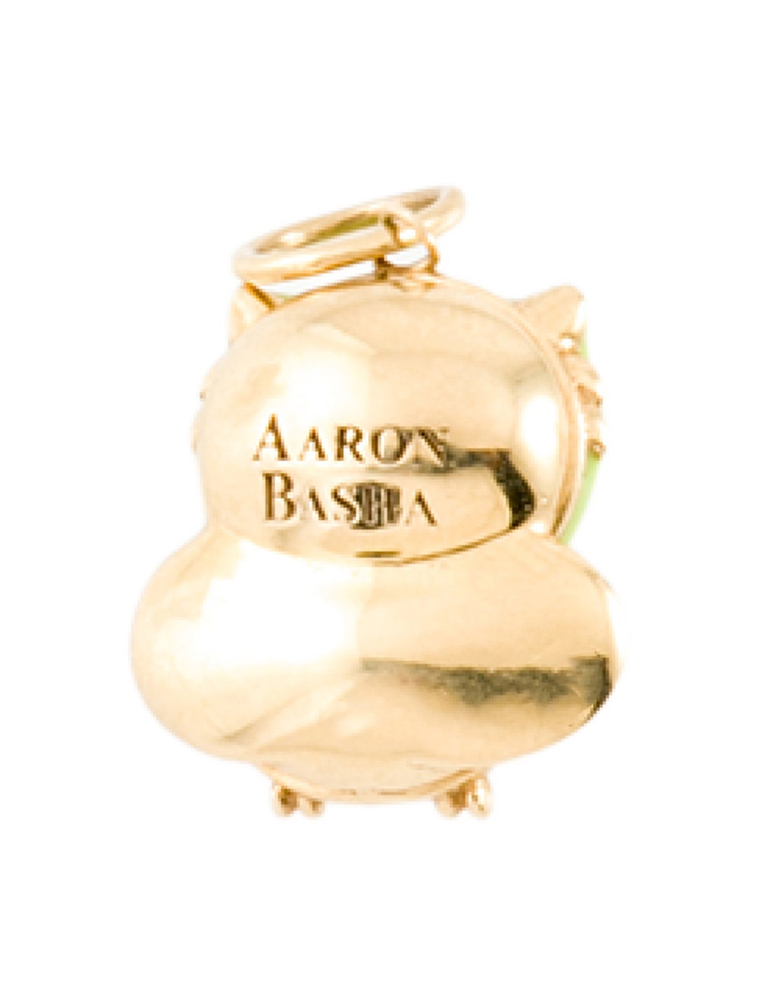 Aaron Basha 18K Enamel Owl Charm