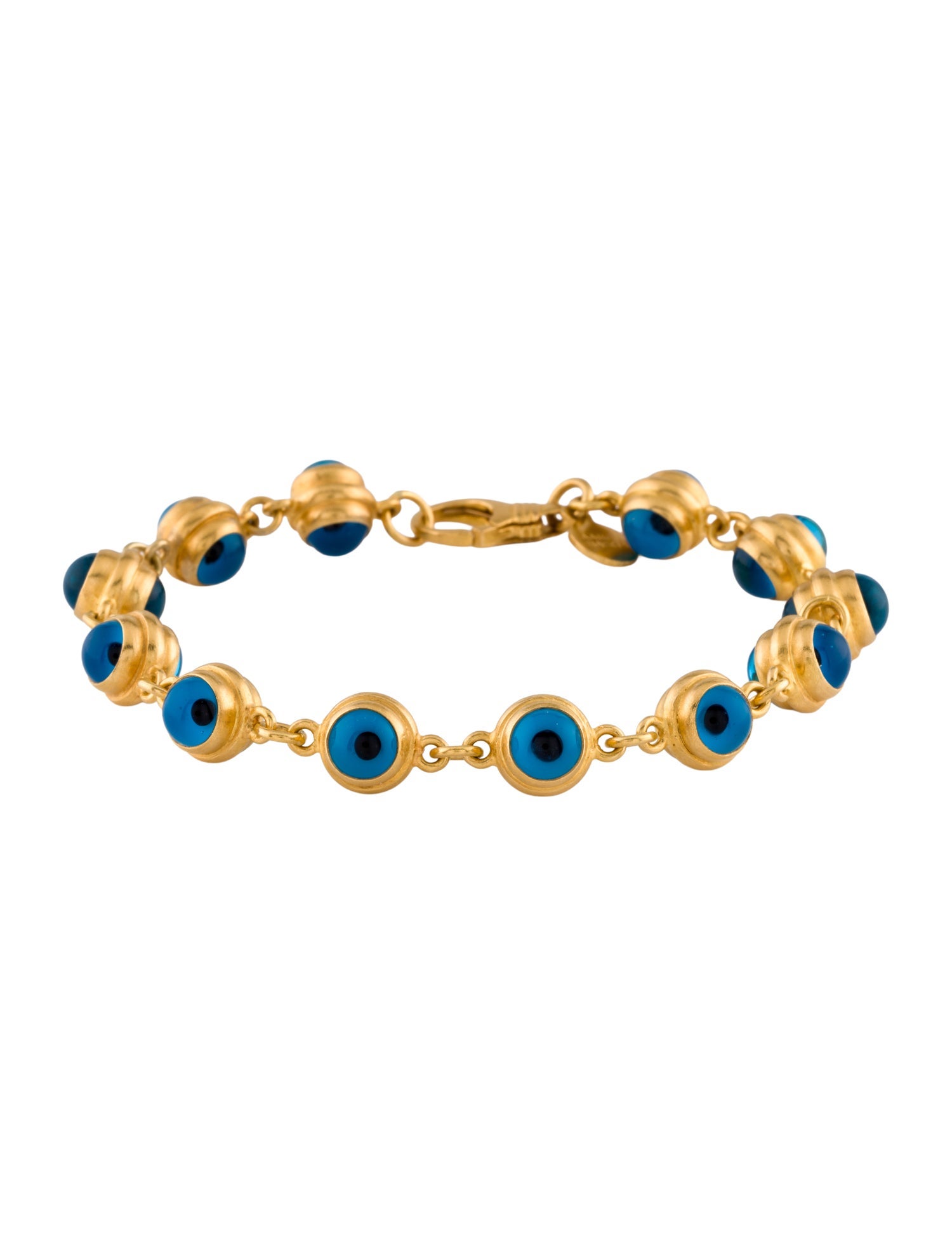 Aaron Basha 22K Glass Eye Bracelet