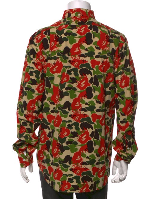 A Bathing Ape Classics Fire Camo Floral Print Shirt