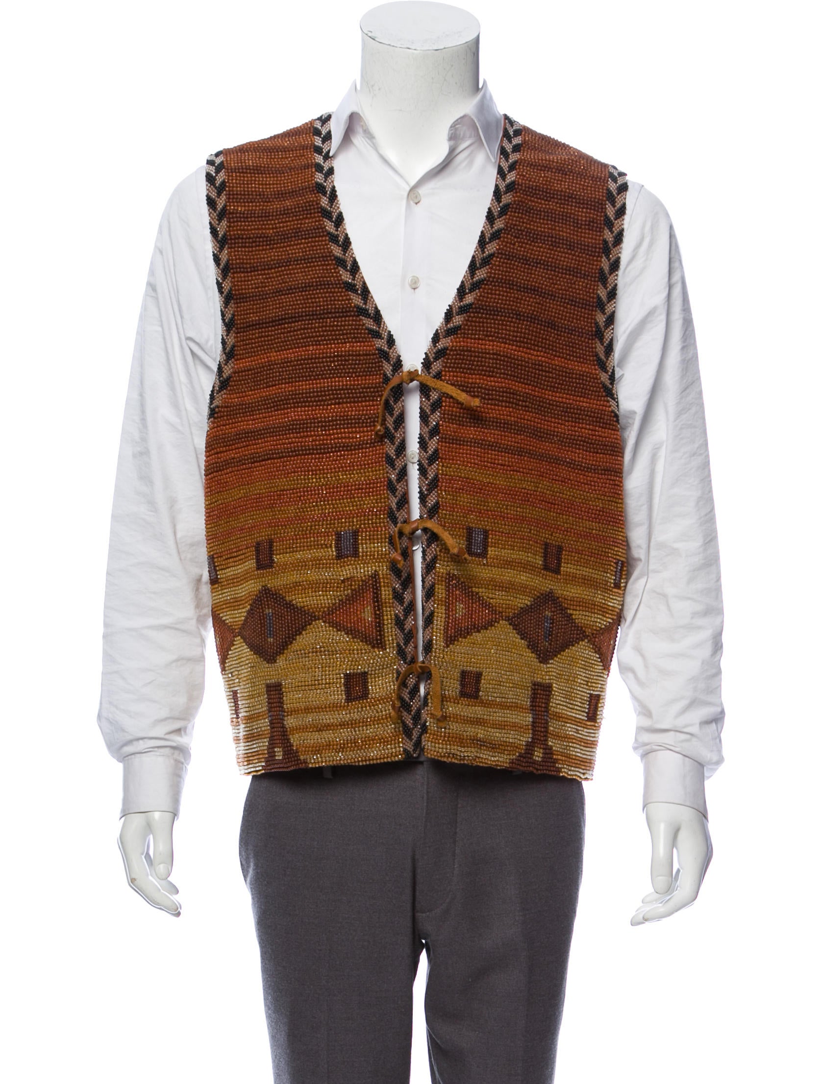 Joseph Abboud 54/100 Native American Beaded Vest