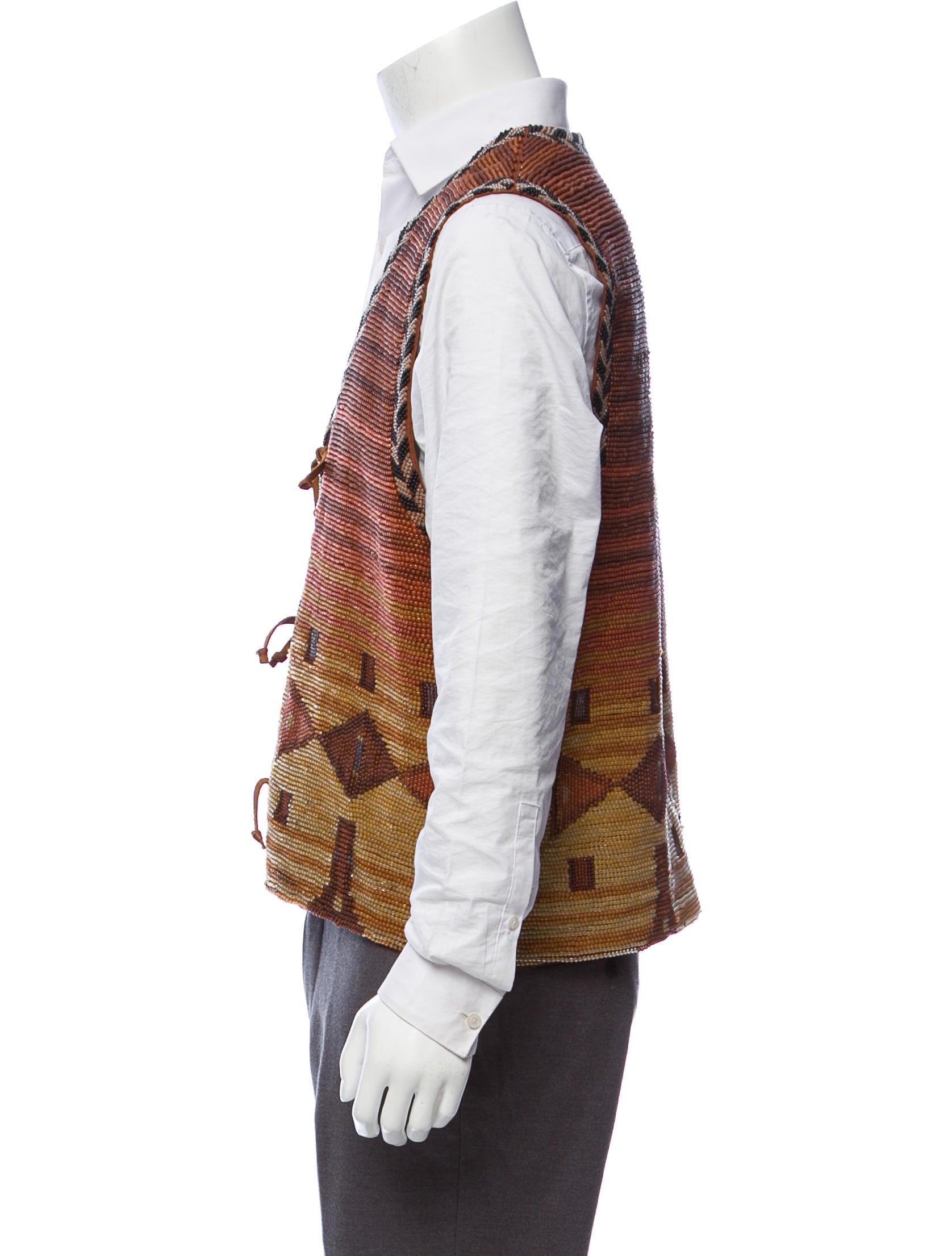 Joseph Abboud 54/100 Native American Beaded Vest
