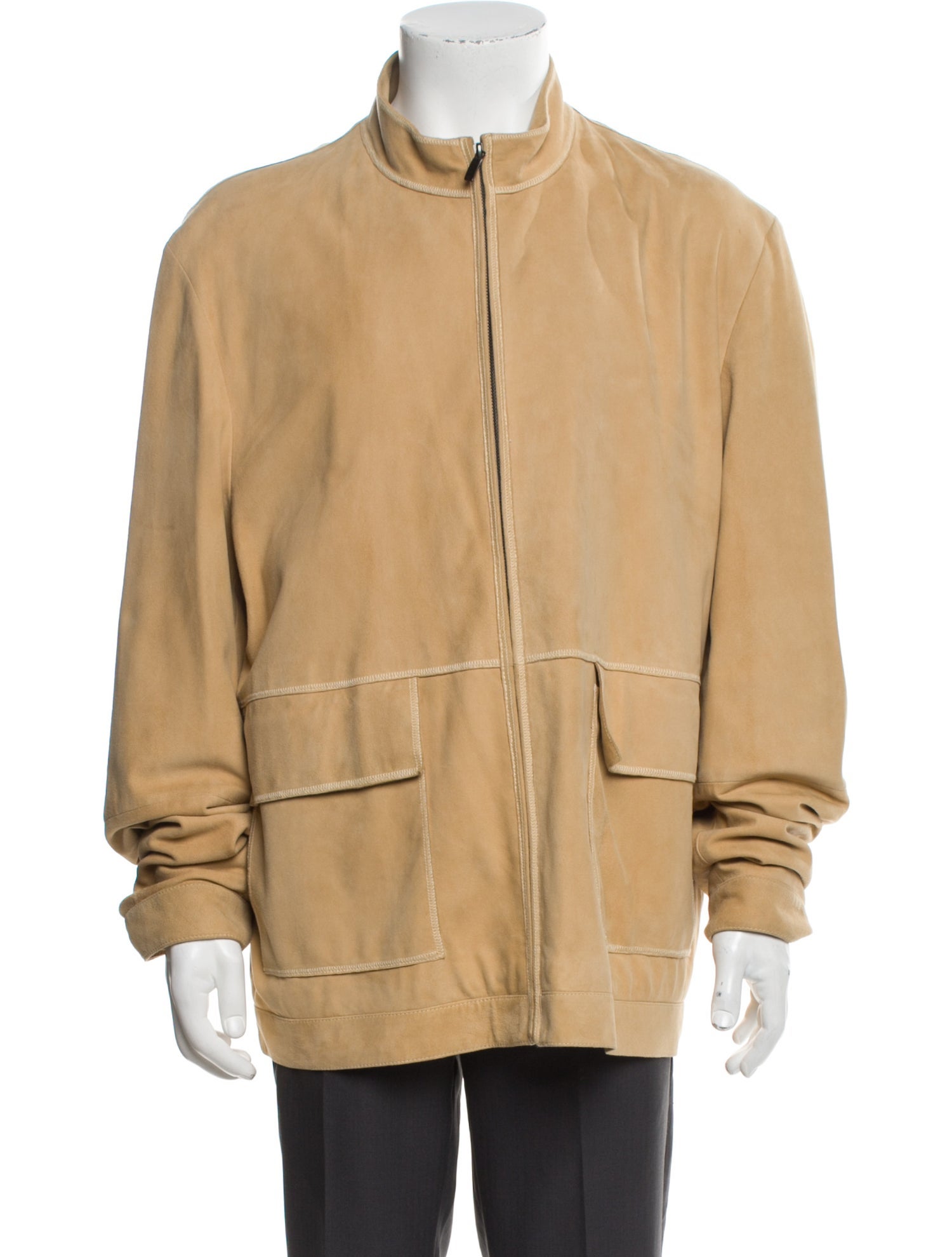 Joseph Abboud Leather Utility Jacket