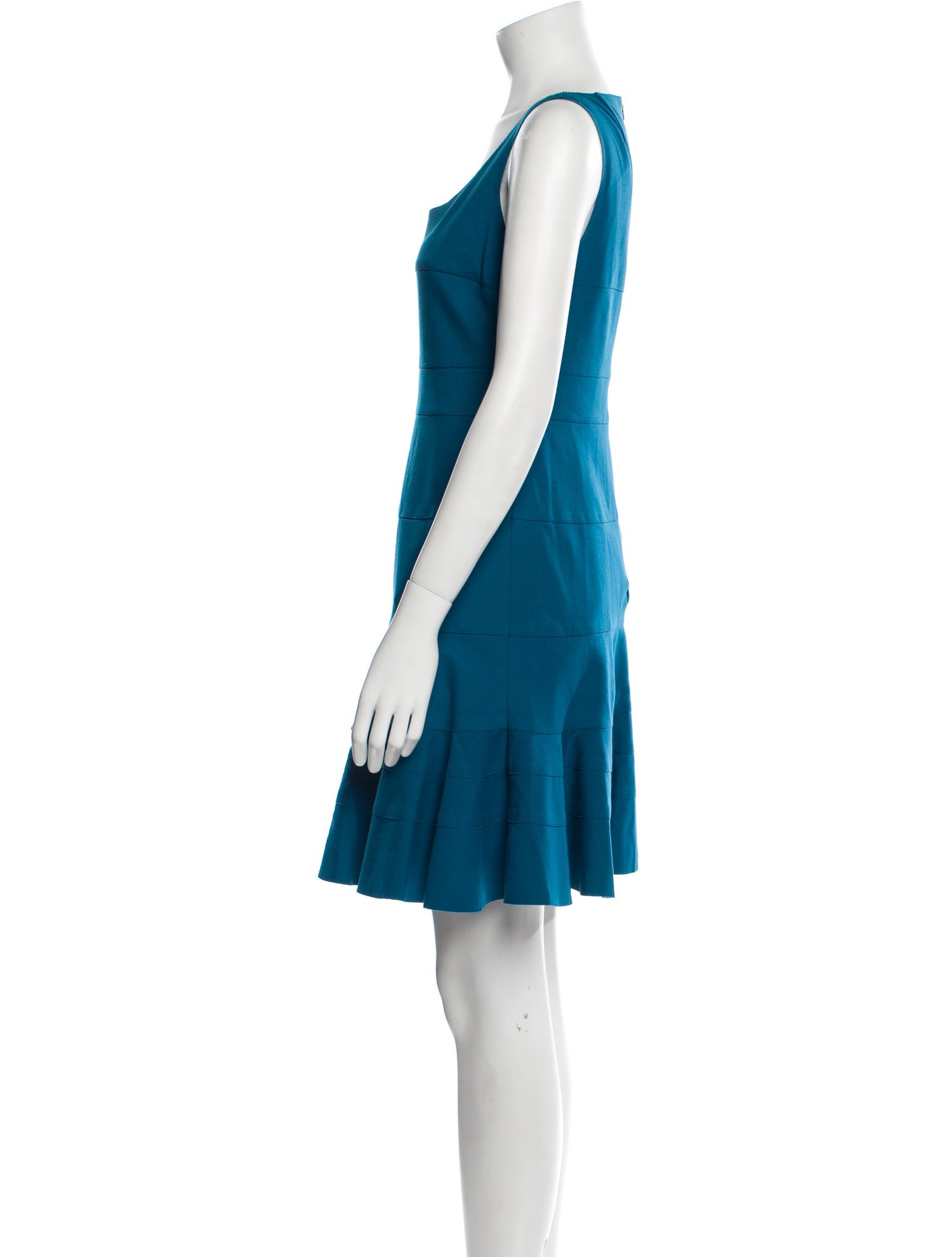 Akris x Bergdorf Goodman Scoop Neck Mini Dress