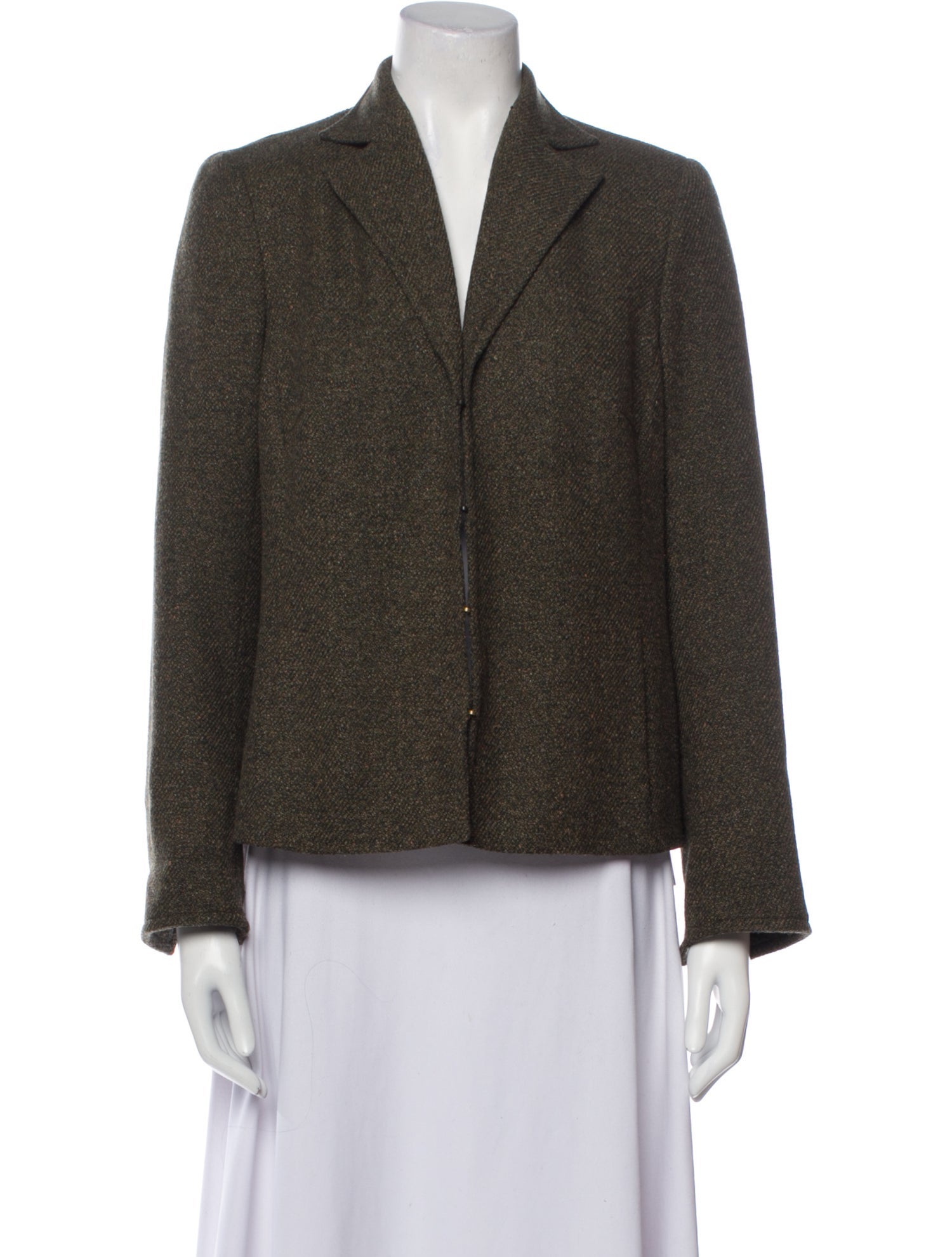 Akris x Bergdorf Goodman Wool Tweed Pattern Blazer