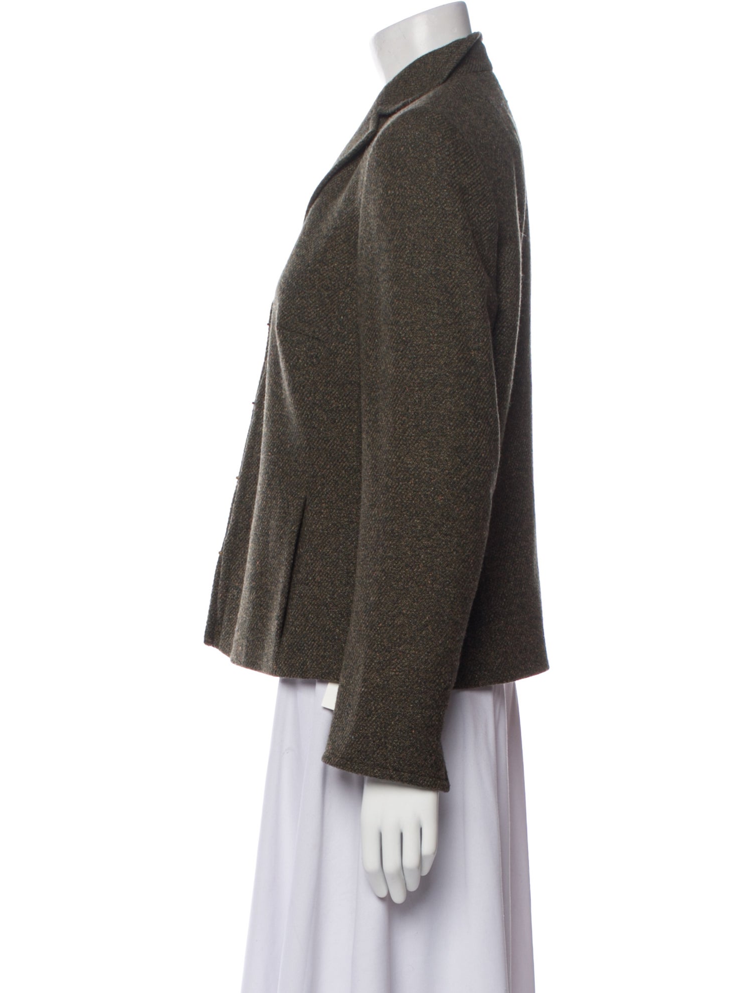 Akris x Bergdorf Goodman Wool Tweed Pattern Blazer