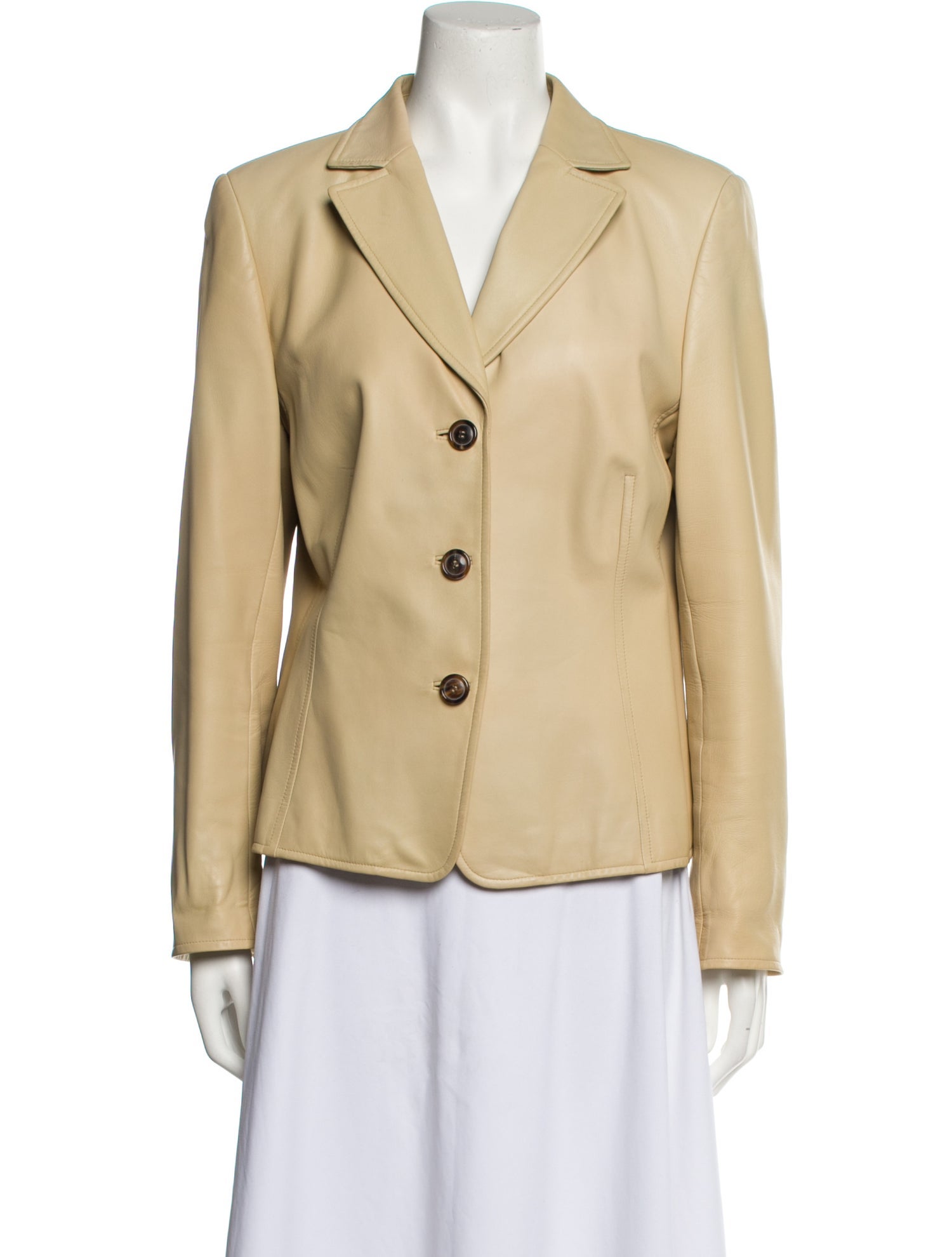 Akris x Bergdorf Goodman Leather Blazer