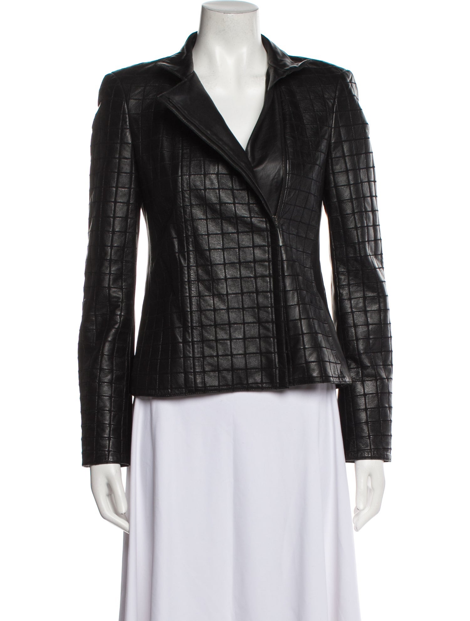 Akris x Bergdorf Goodman Leather Blazer