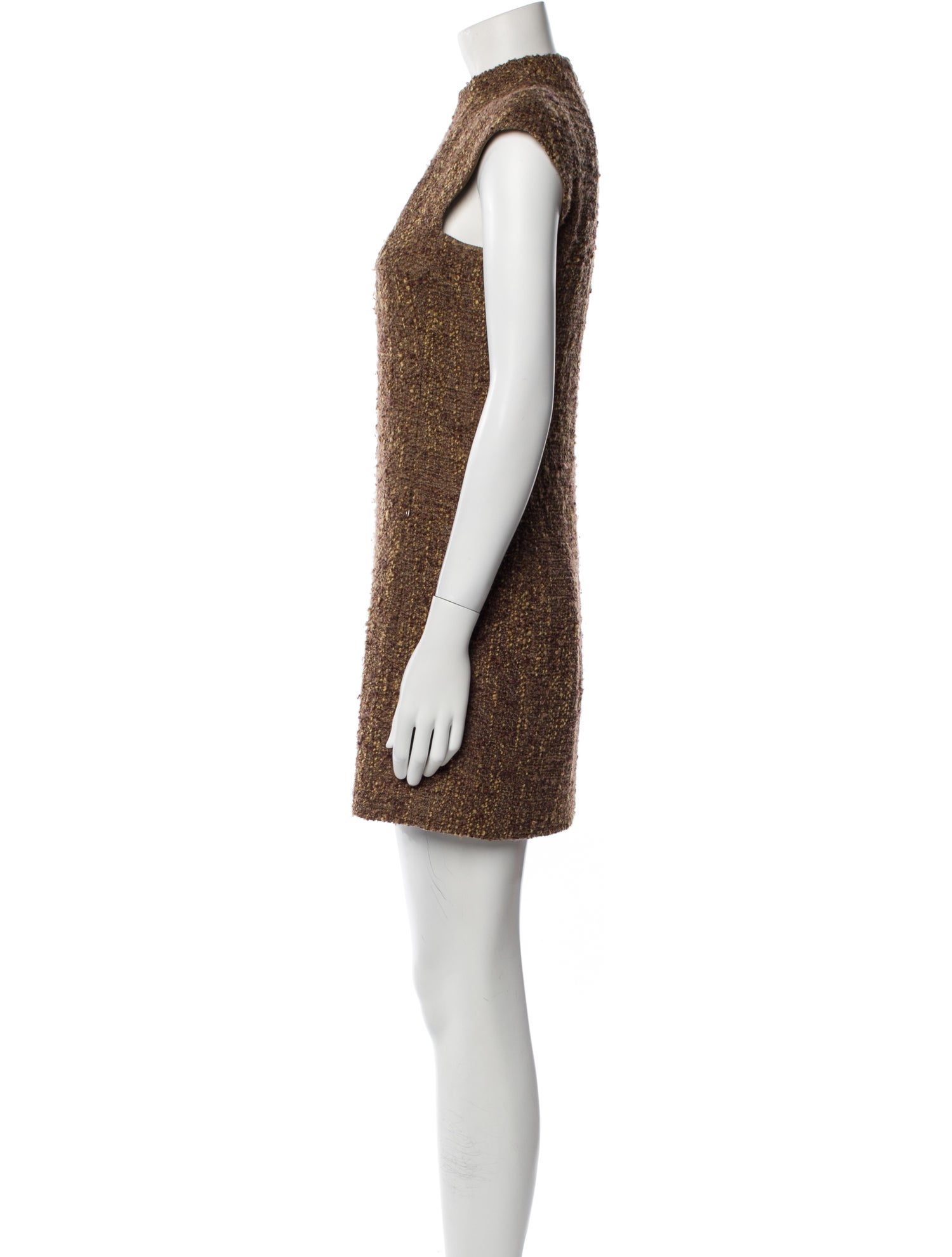 Akris x Bergdorf Goodman Mock Neck Mini Dress