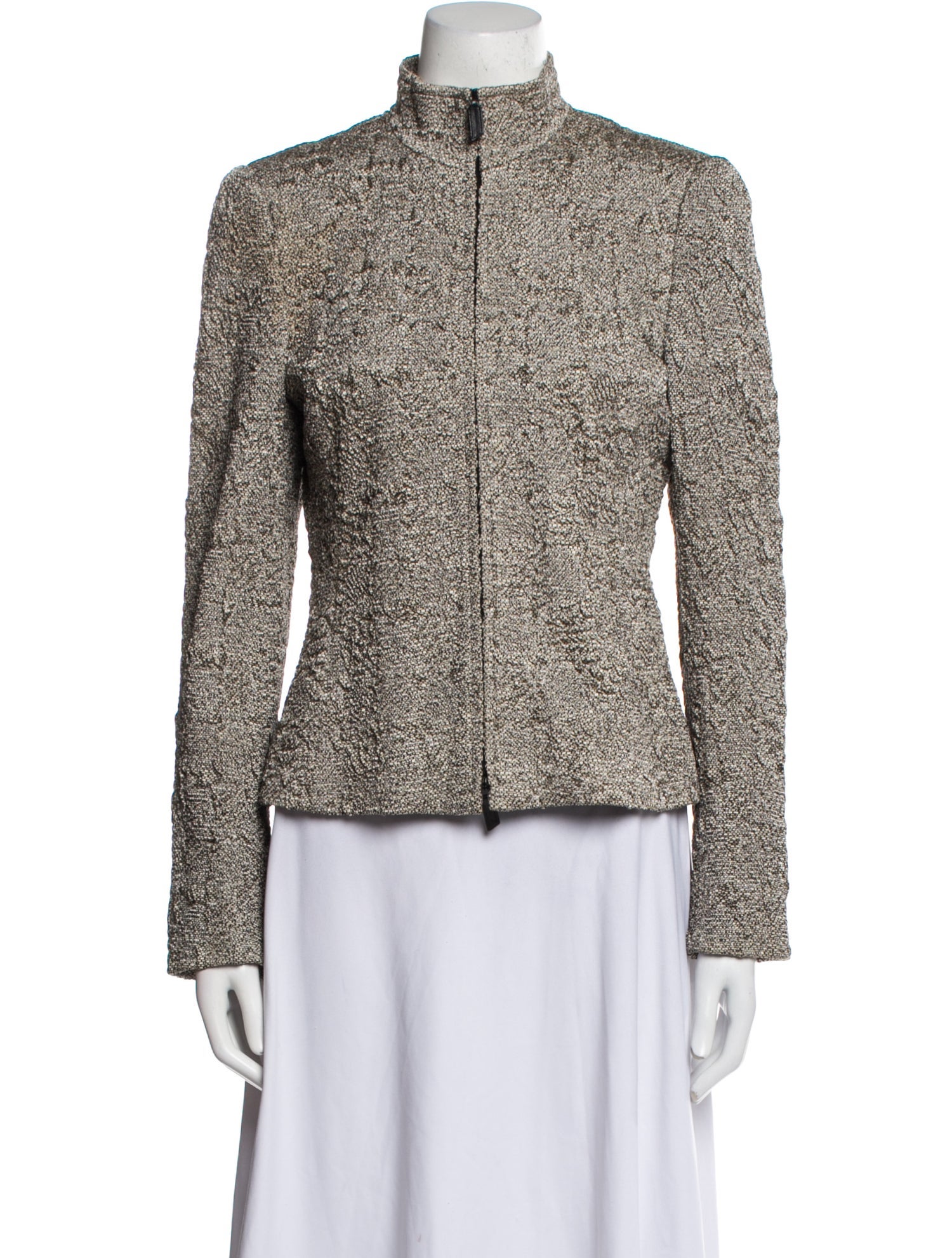 Akris x Bergdorf Goodman Silk Printed Evening Jacket