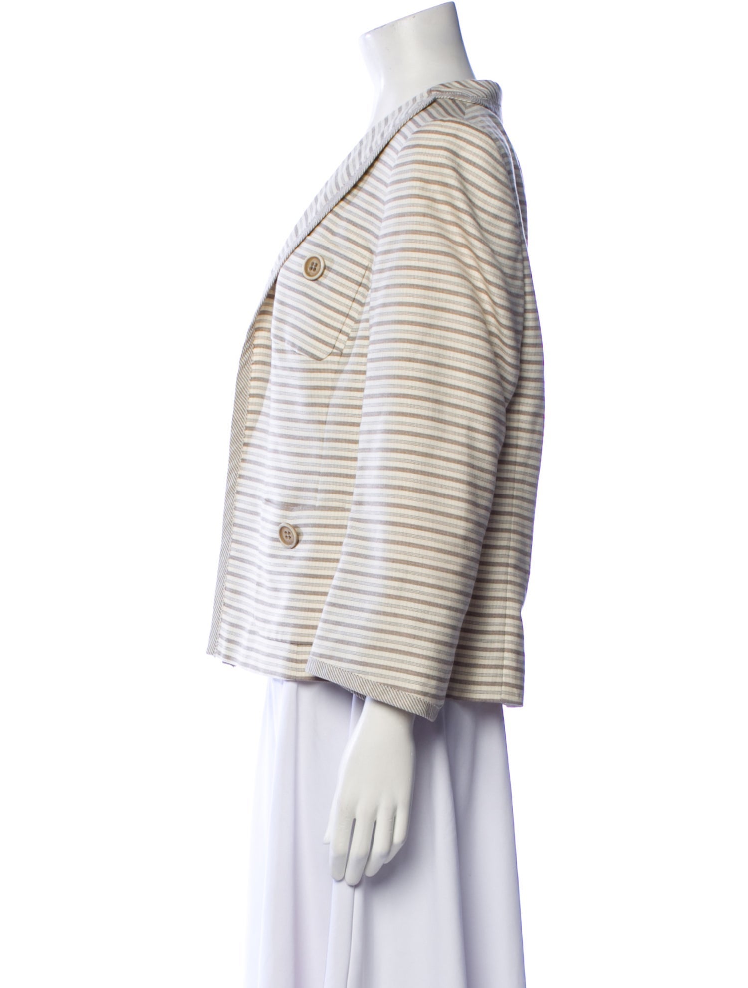 Akris x Bergdorf Goodman Cashmere Striped Jacket