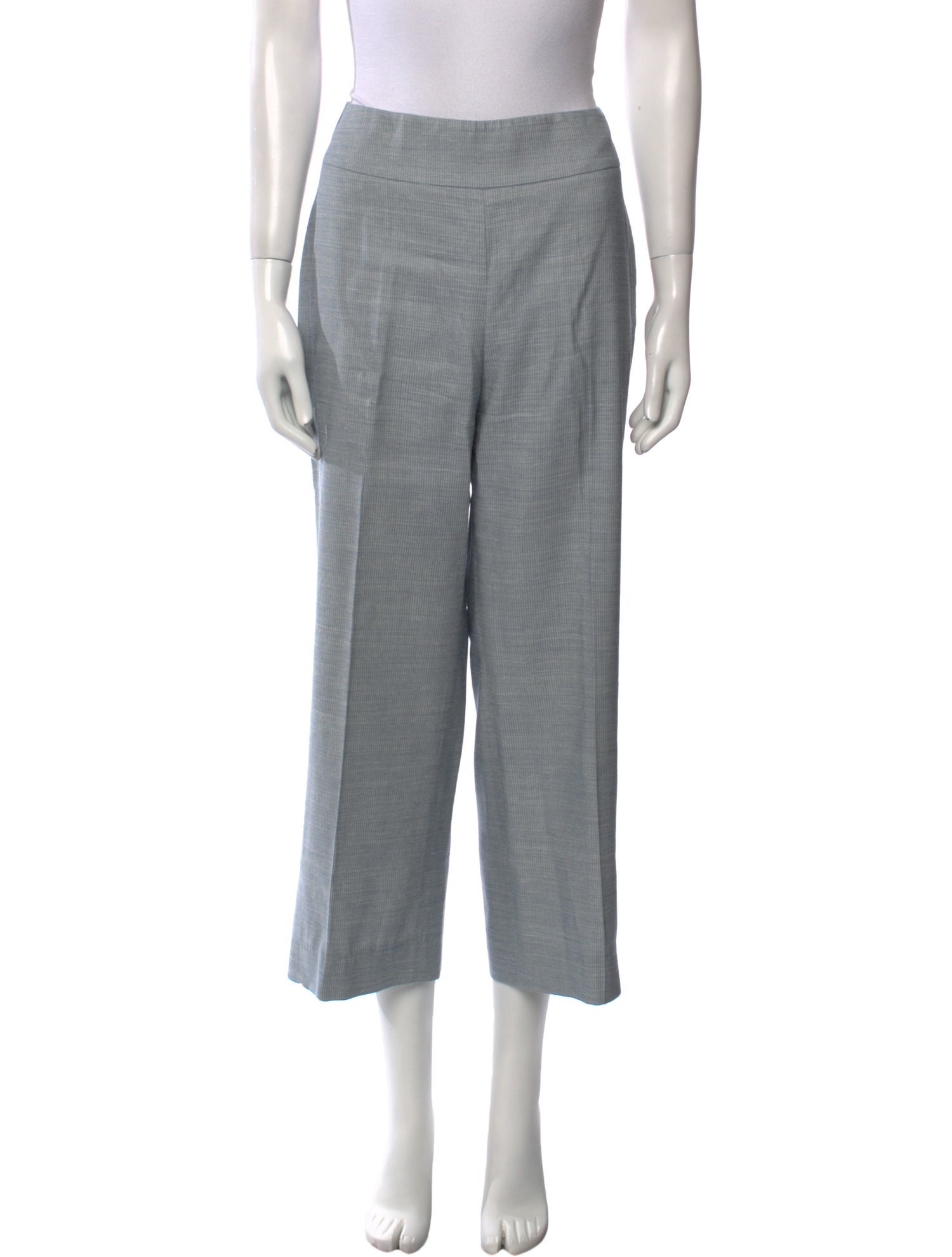 Akris x Bergdorf Goodman Wool Wide Leg Pants