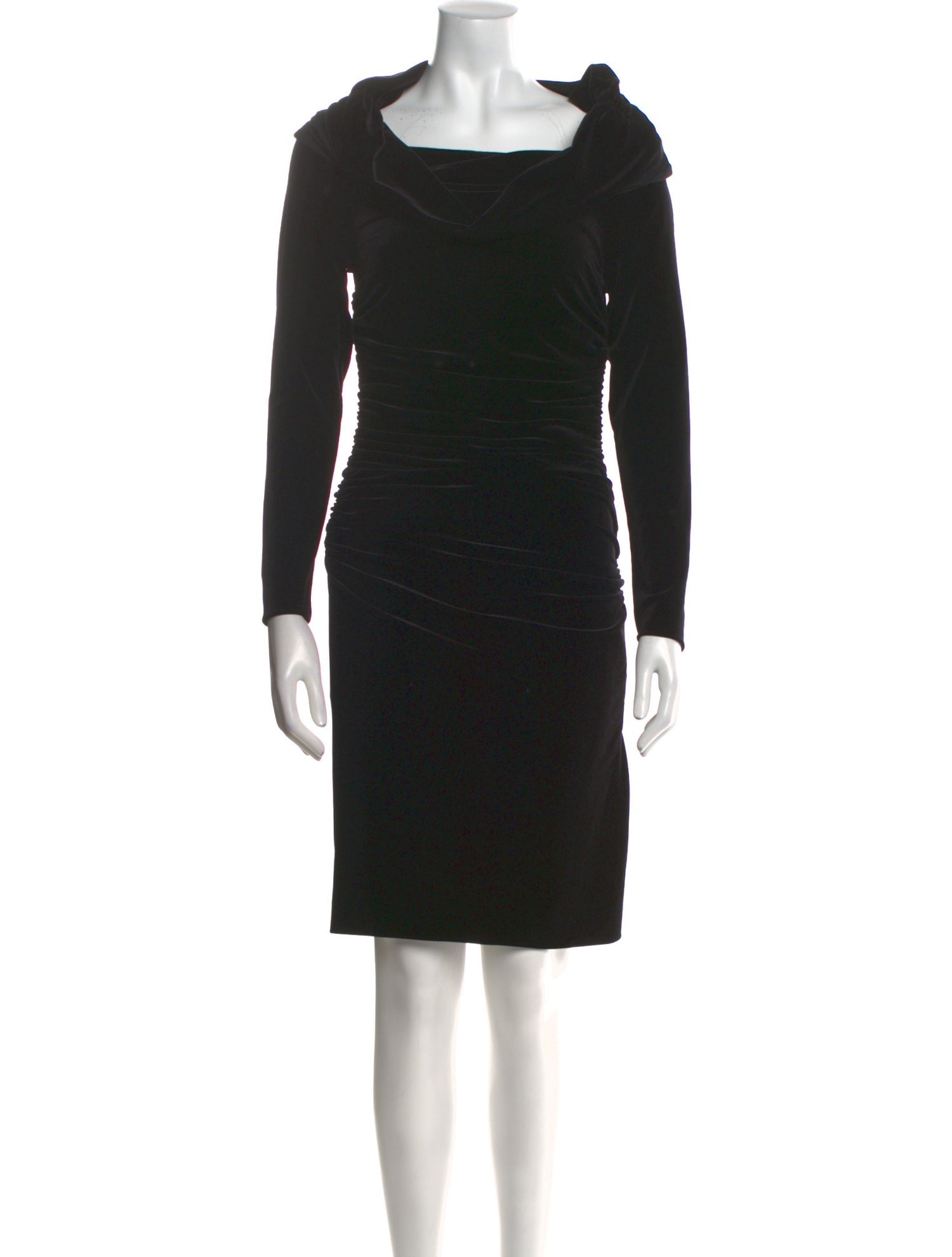 Akris x Bergdorf Goodman Square Neckline Knee-Length Dress