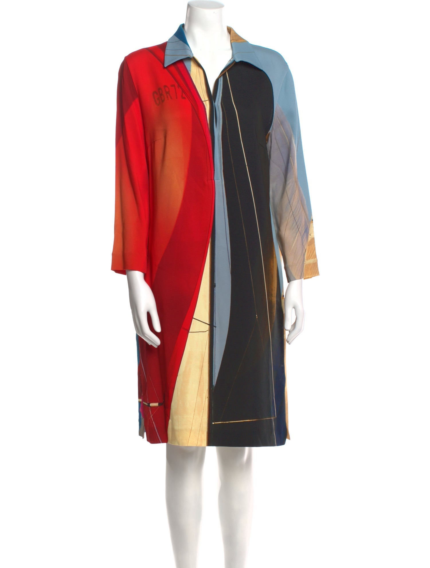 Akris x Bergdorf Goodman Printed Knee-Length Dress