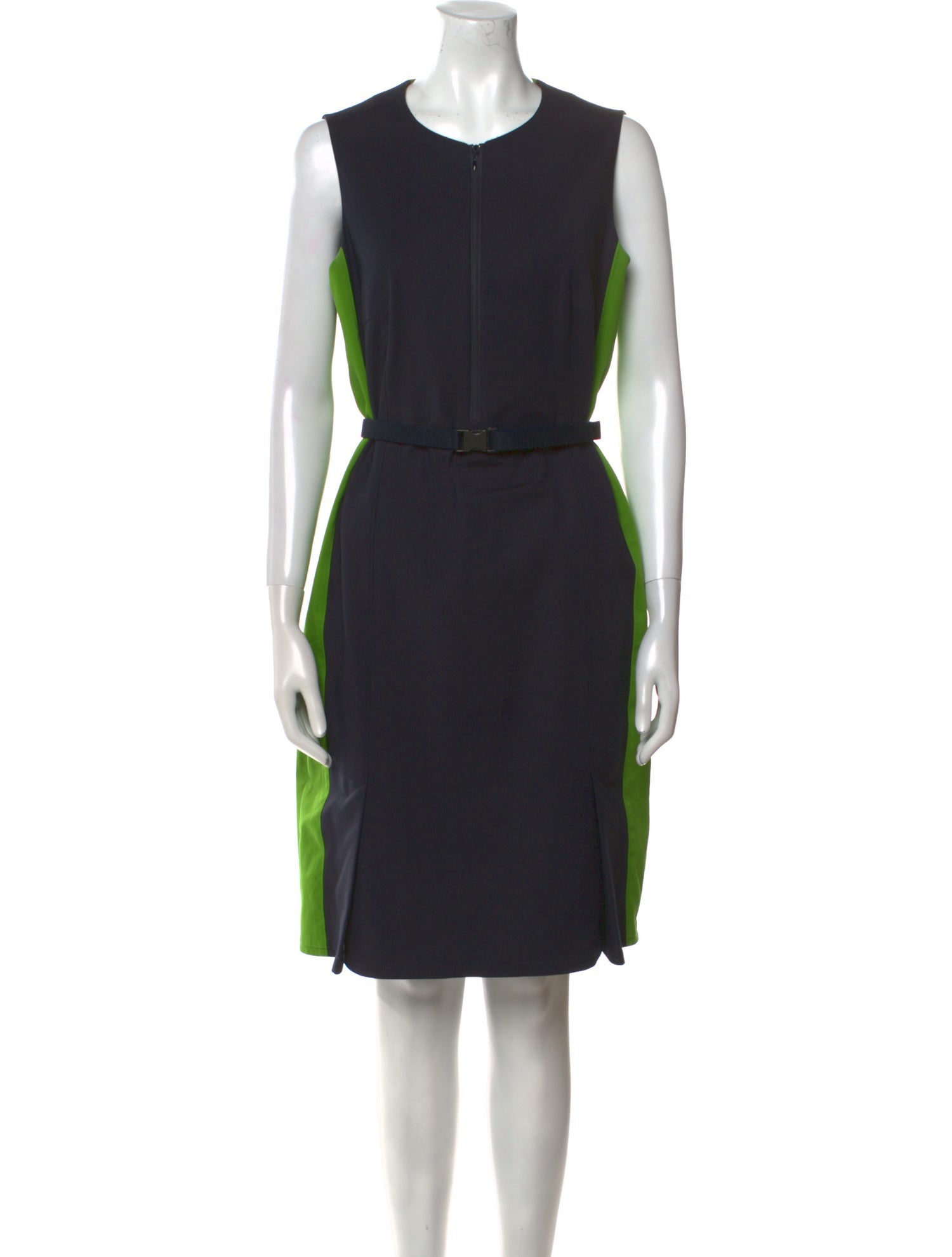 Akris x Bergdorf Goodman Crew Neck Knee-Length Dress