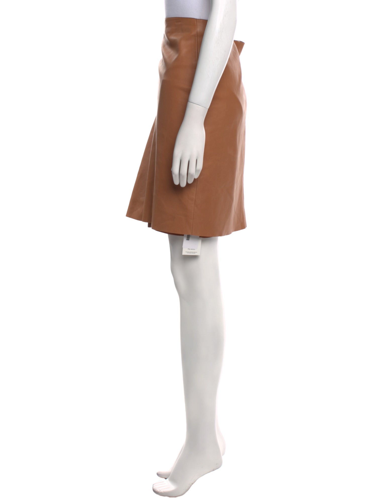 Akris x Bergdorf Goodman Lamb Leather Knee-Length Skirt