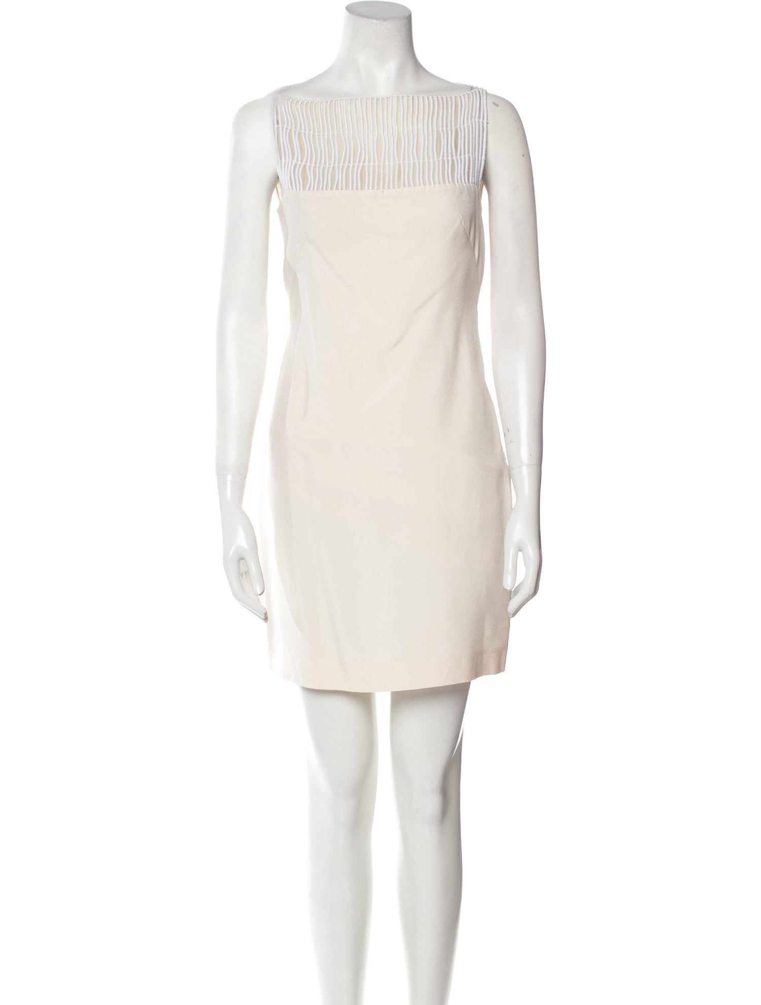 Akris x Bergdorf Goodman Bateau Neckline Mini Dress