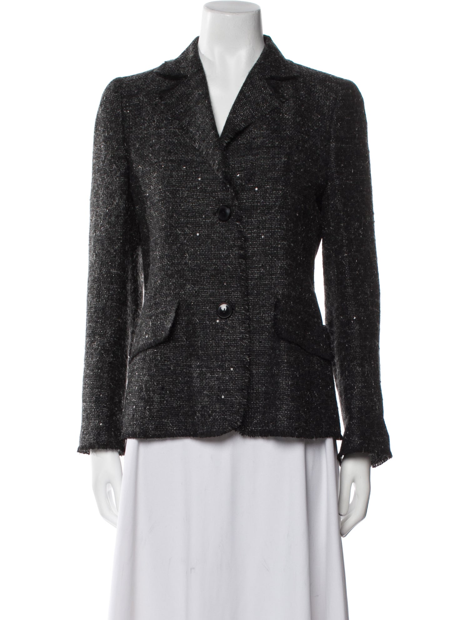 Akris x Bergdorf Goodman Tweed Pattern Blazer