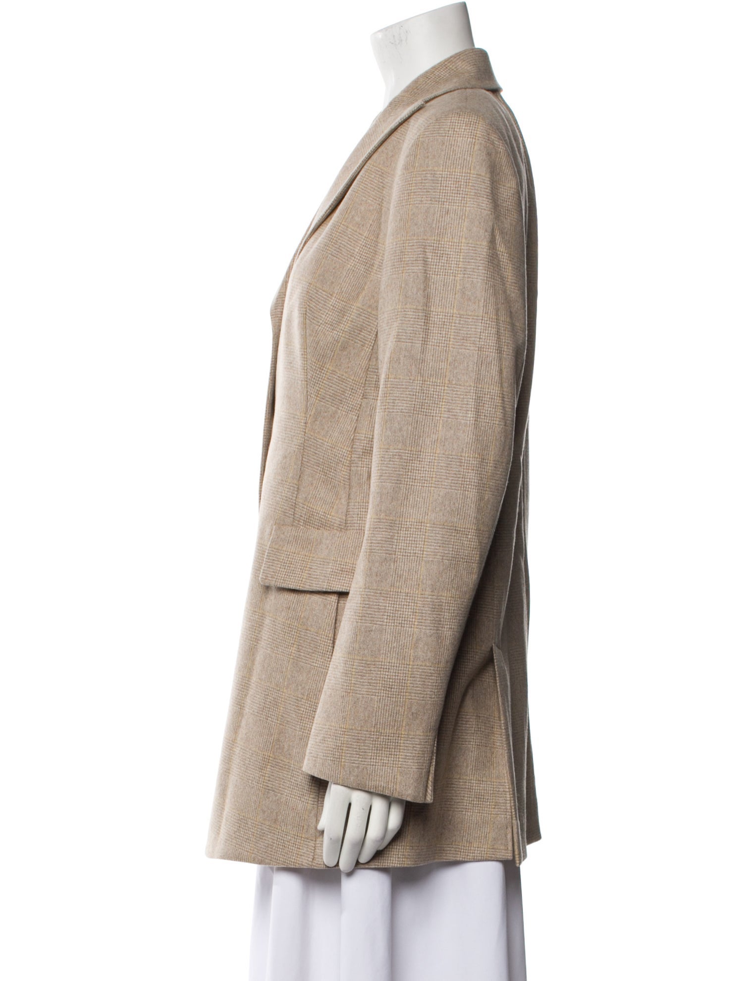 Akris x Bergdorf Goodman Wool Plaid Print Blazer