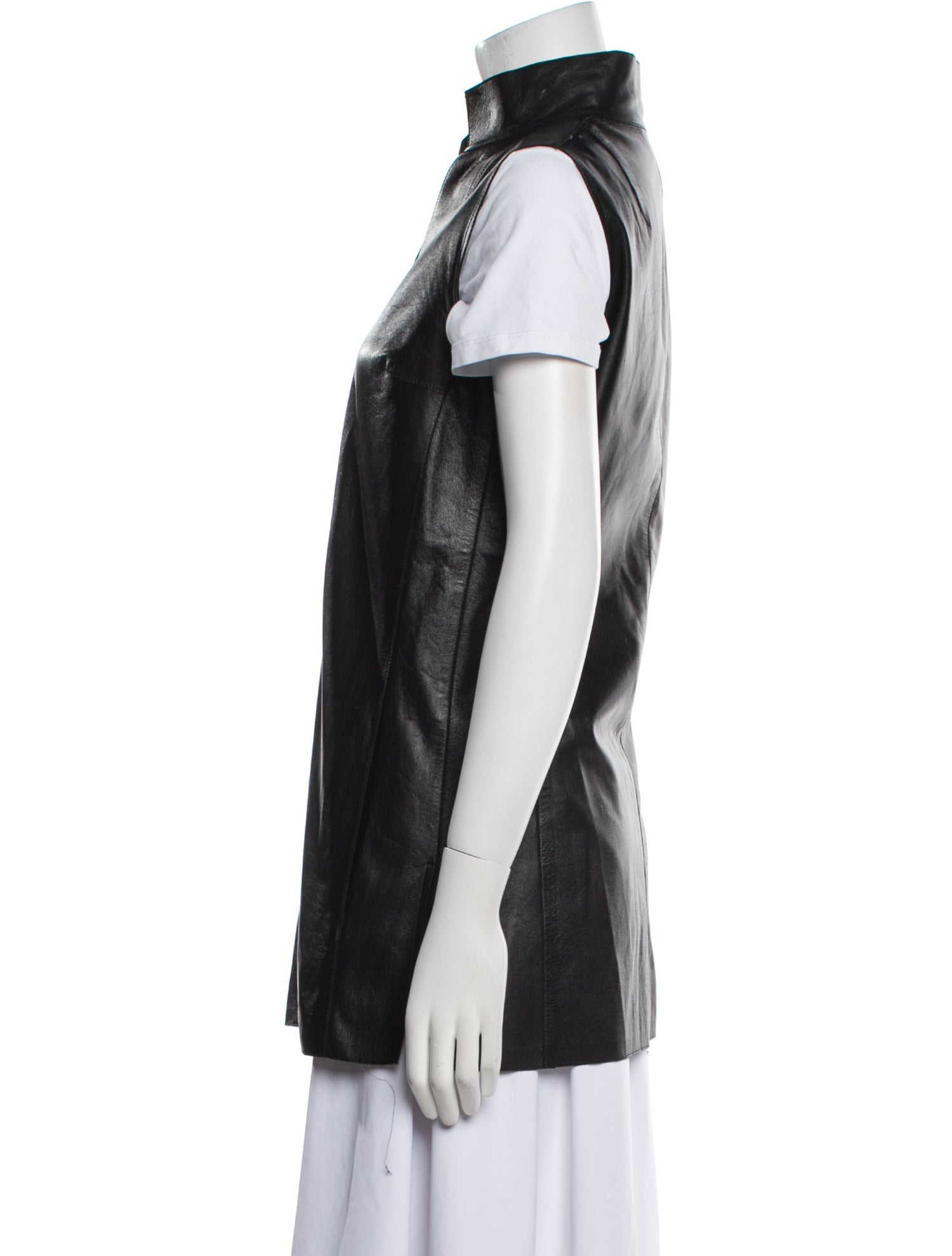 Akris x Bergdorf Goodman Leather Vest