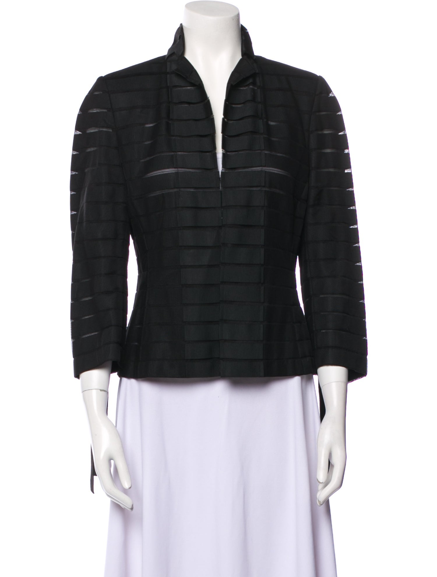 Akris x Bergdorf Goodman Striped Evening Jacket