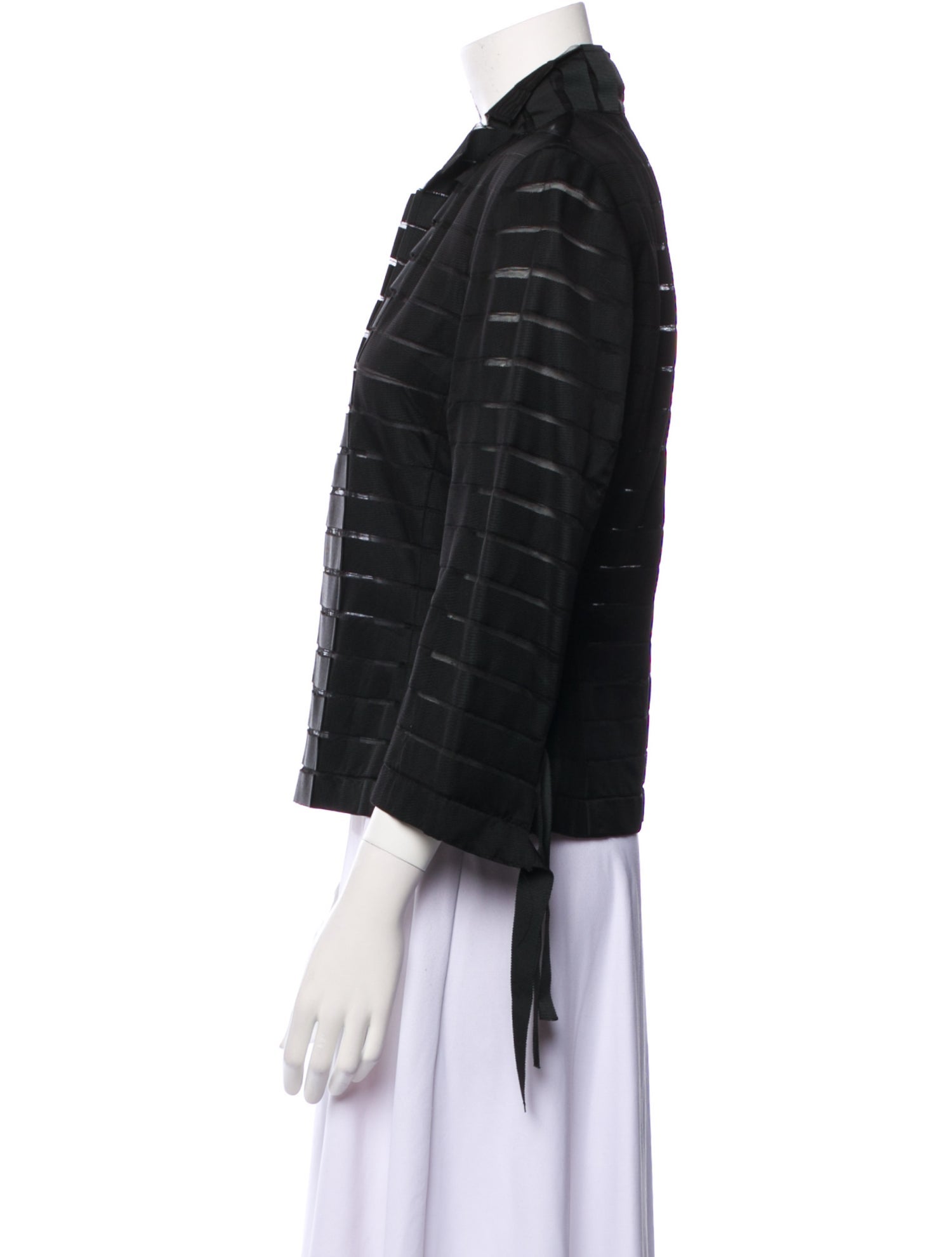 Akris x Bergdorf Goodman Striped Evening Jacket