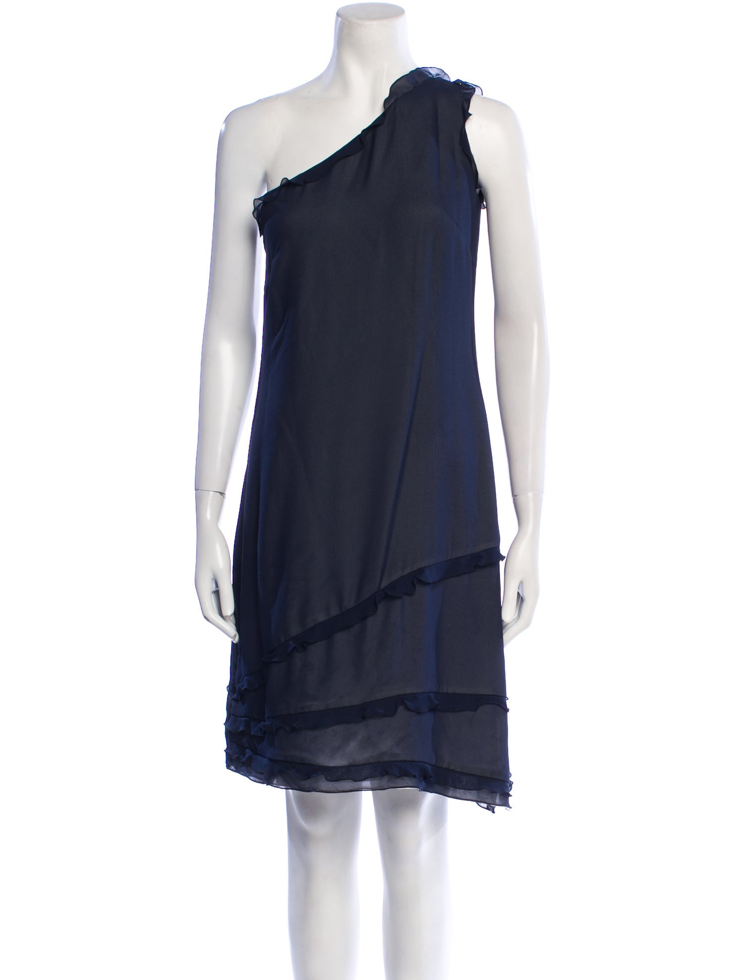 Akris x Bergdorf Goodman Silk Knee-Length Dress