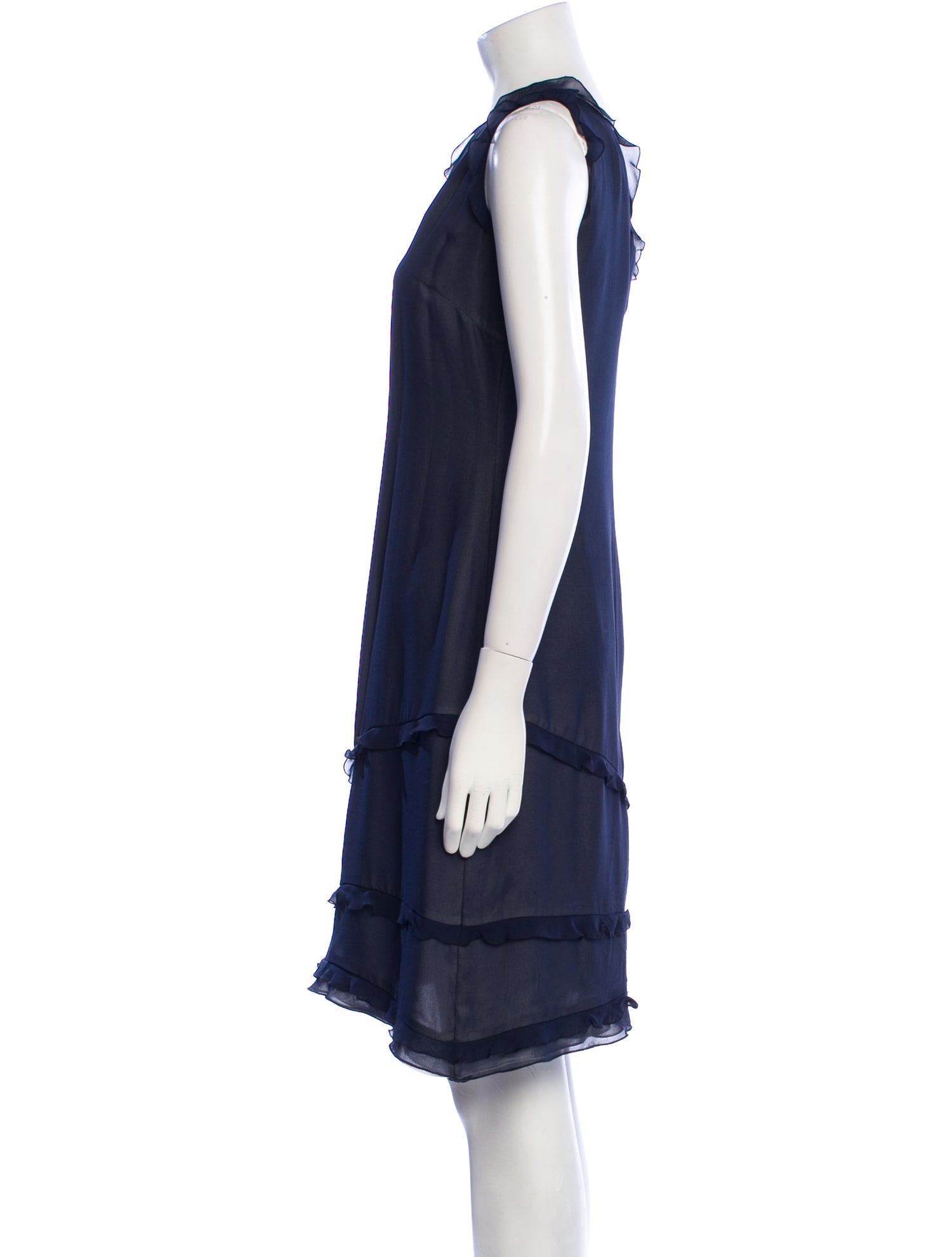Akris x Bergdorf Goodman Silk Knee-Length Dress