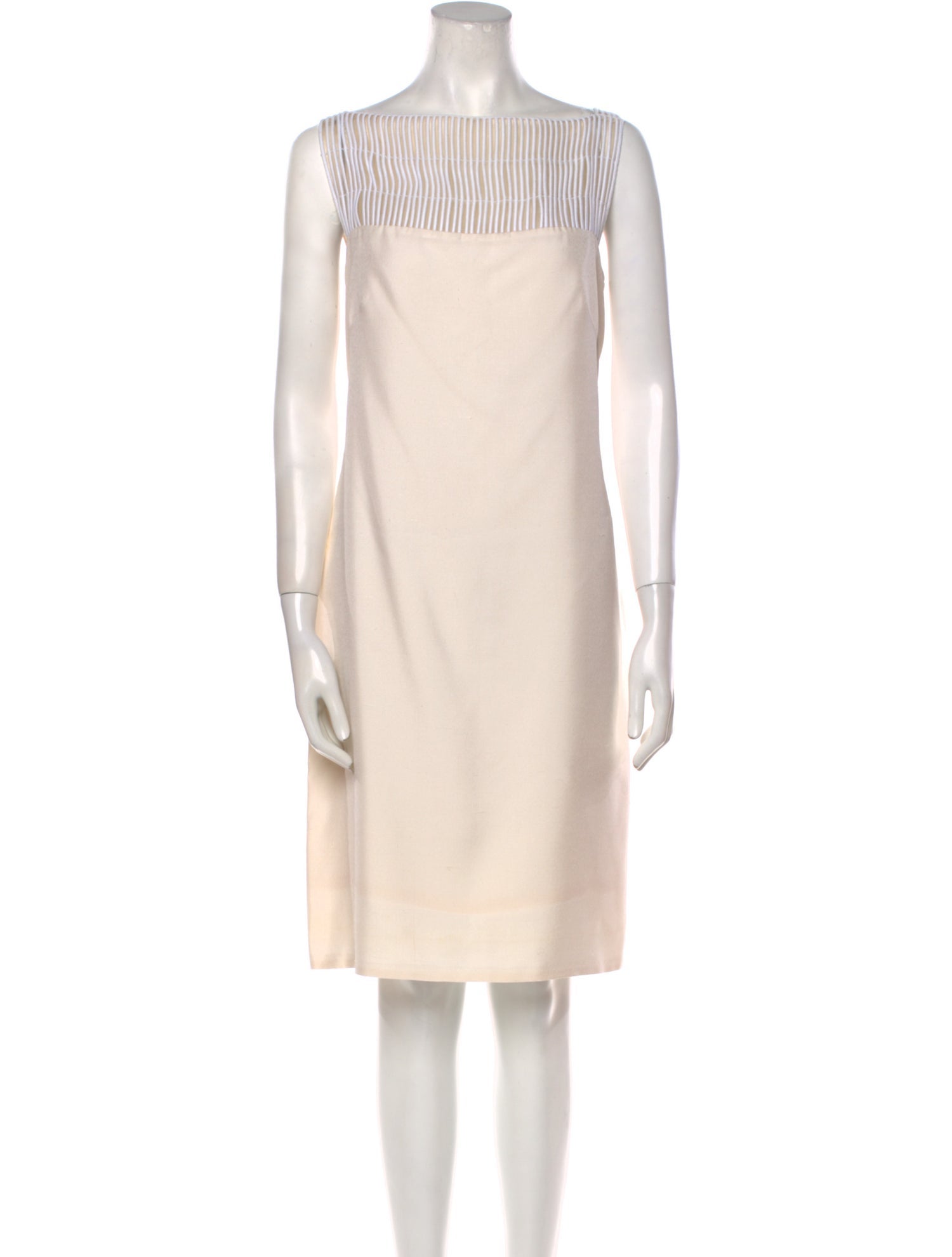 Akris x Bergdorf Goodman Bateau Neckline Knee-Length Dress