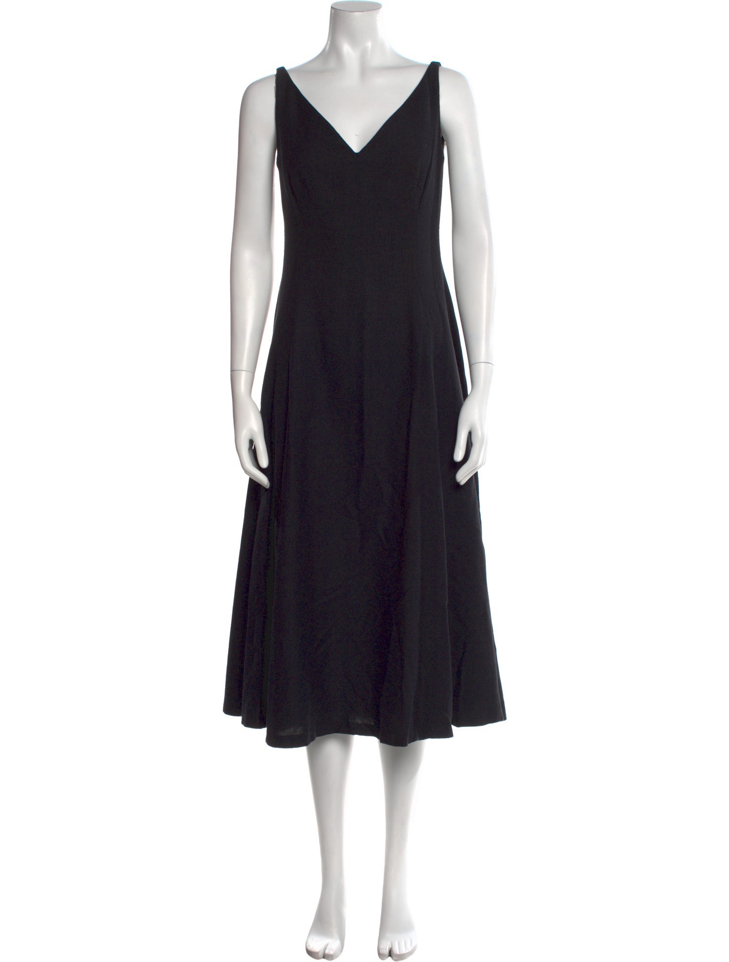 Akris x Bergdorf Goodman V-Neck Long Dress