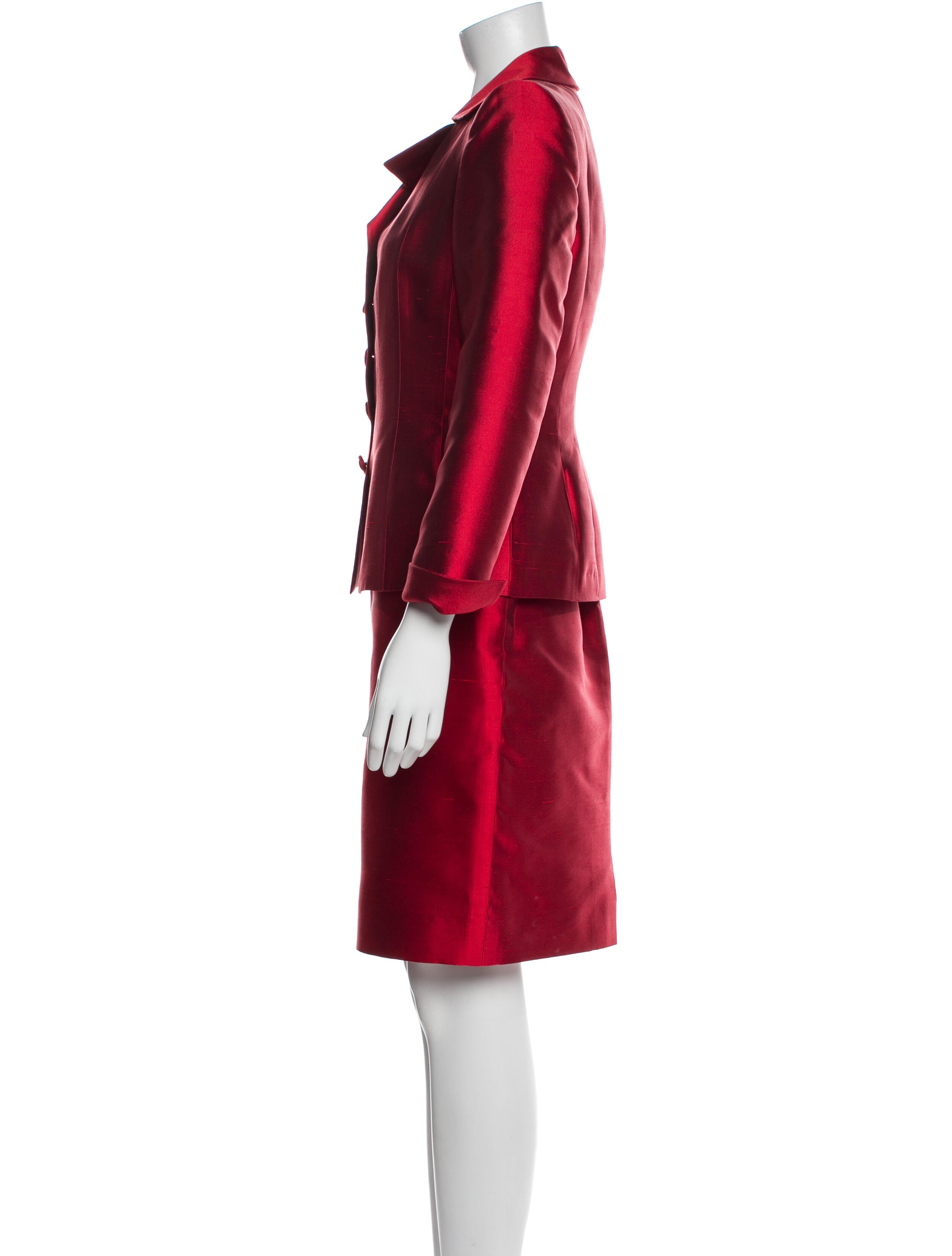 Akris x Bergdorf Goodman Silk Skirt Suit