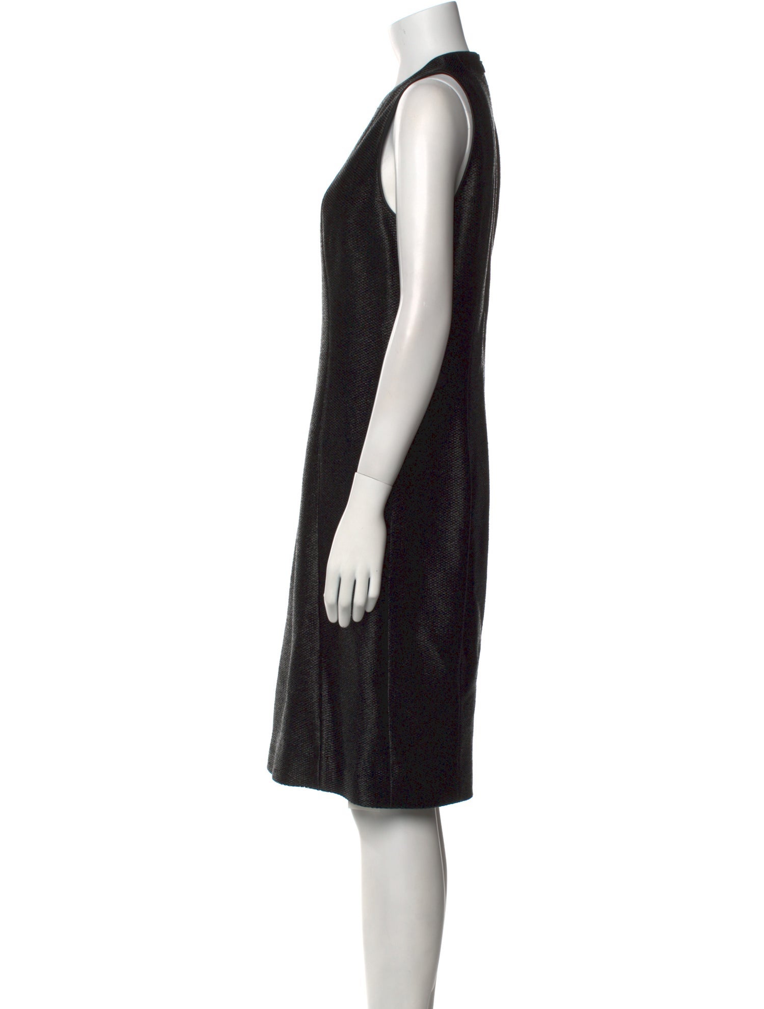 Akris x Bergdorf Goodman V-Neck Knee-Length Dress
