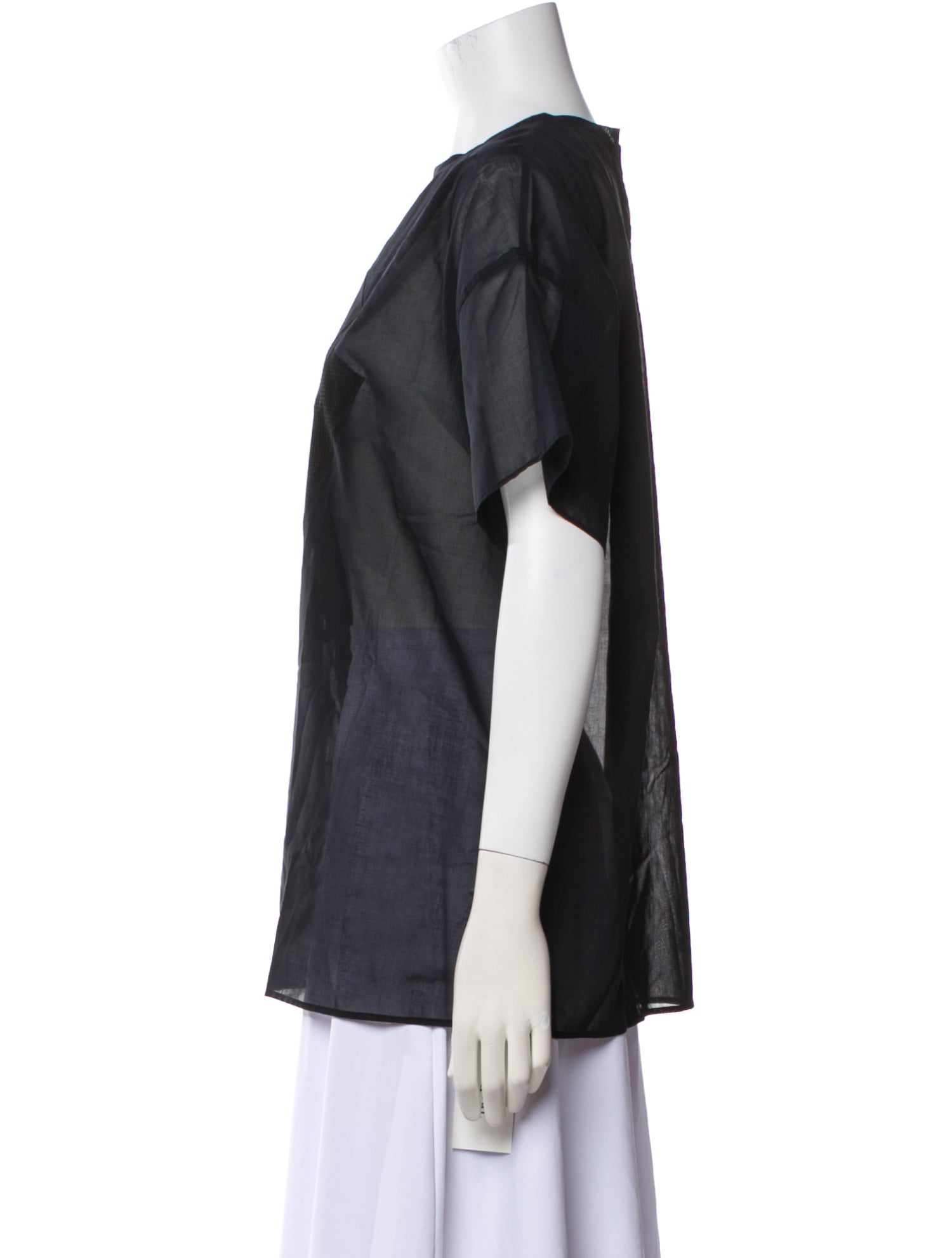 Akris x Bergdorf Goodman Wool Crew Neck Blouse w/ Tags