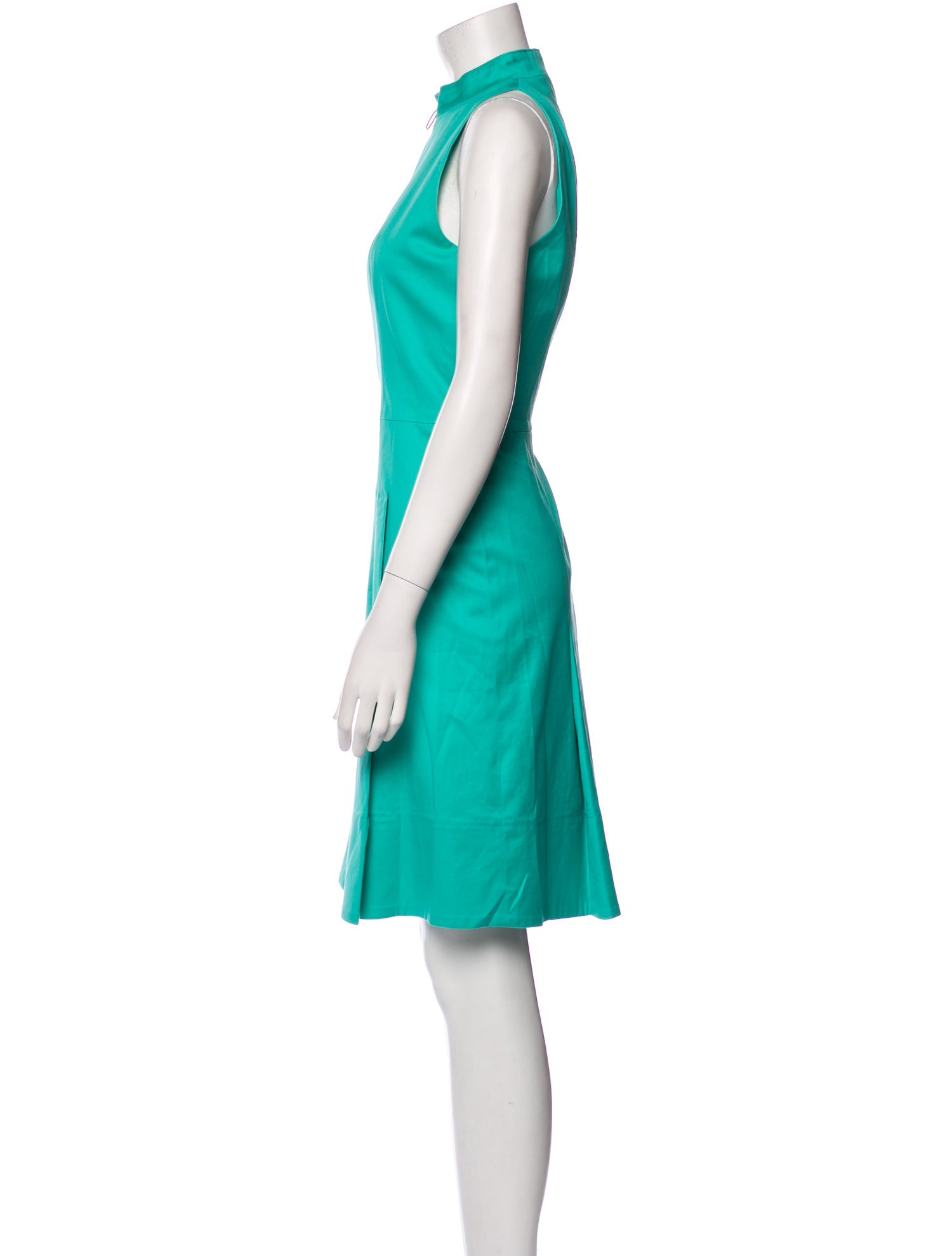 Akris x Bergdorf Goodman Mock Neck Knee-Length Dress