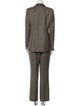 Akris x Bergdorf Goodman Wool Plaid Print Pantsuit