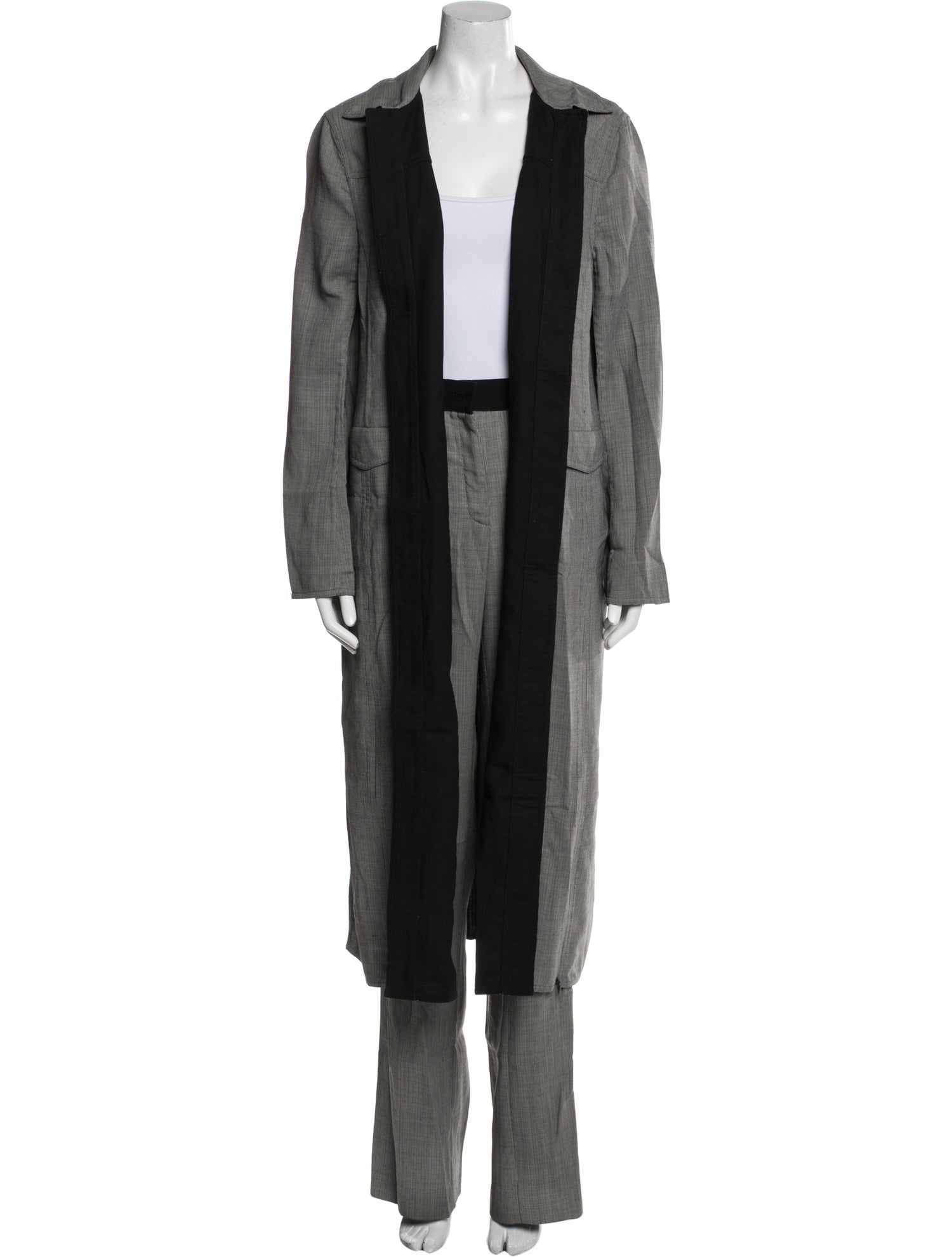 Akris x Bergdorf Goodman Colorblock Pattern Pleated Accents Pant Set