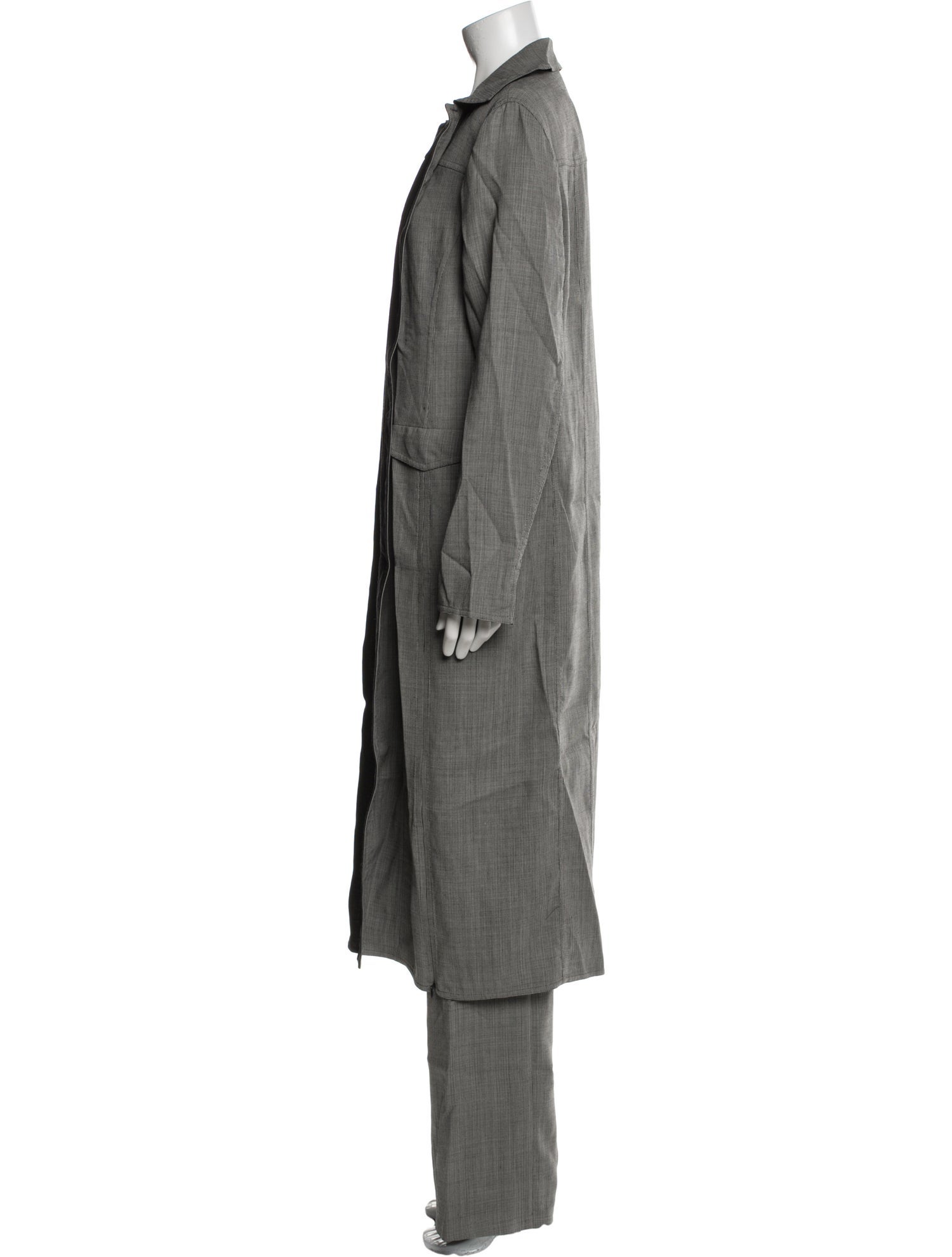 Akris x Bergdorf Goodman Colorblock Pattern Pleated Accents Pant Set